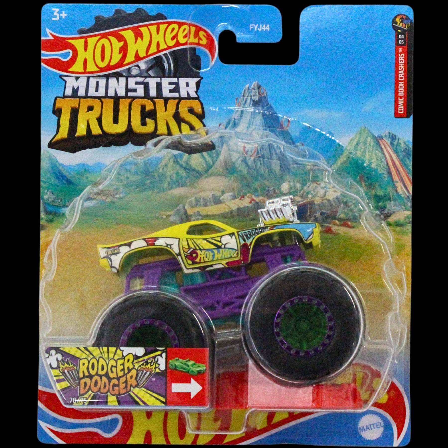 Hot Wheels Monster Trucks - 1:64 Scale Diecast - Rodger Dodger & HW Pizza Co - Twin Pack - Toptoys2u