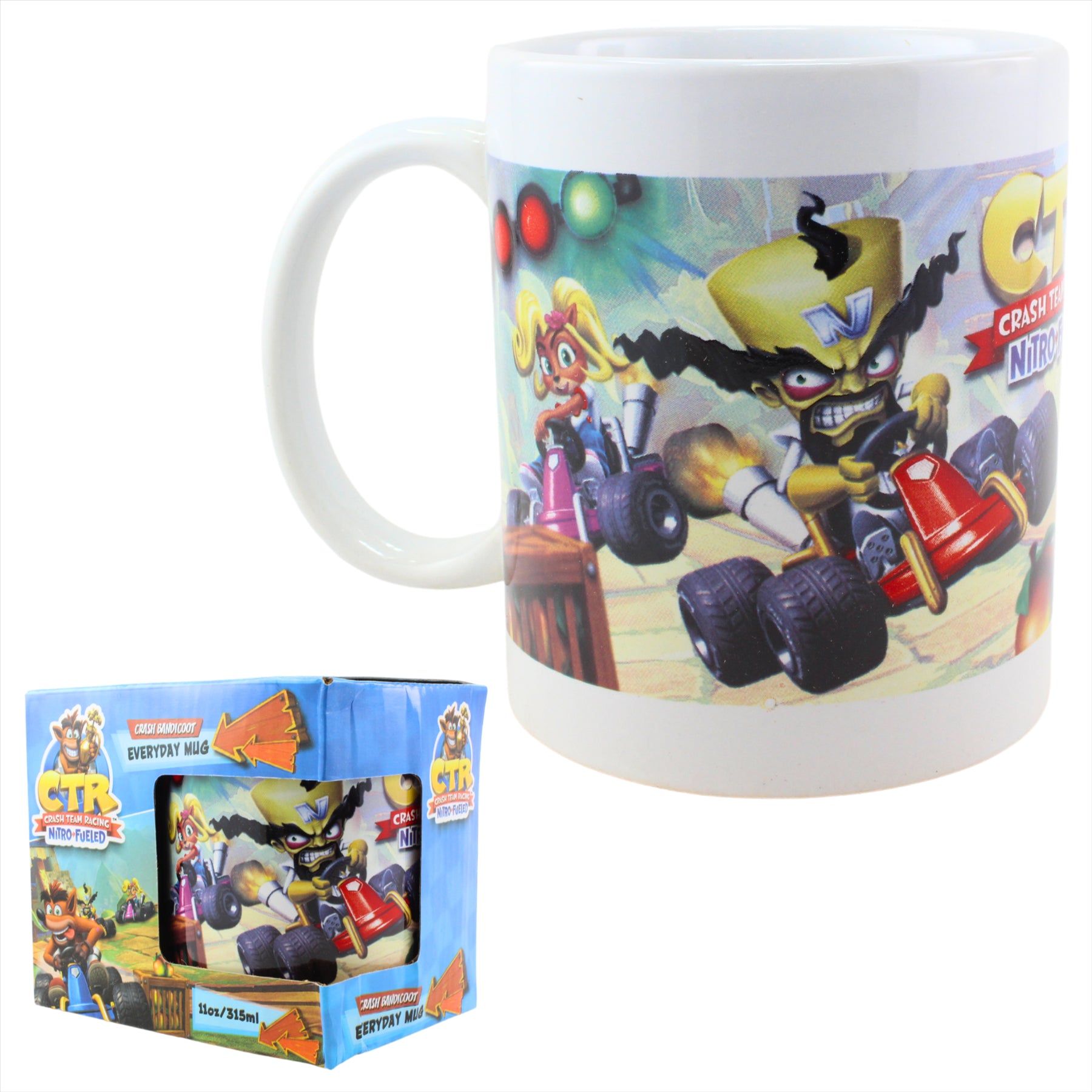 Crash Bandicoot Video Game 315ml Coffee Mug - CTR Nitro Fueled Neo Cortex - Toptoys2u