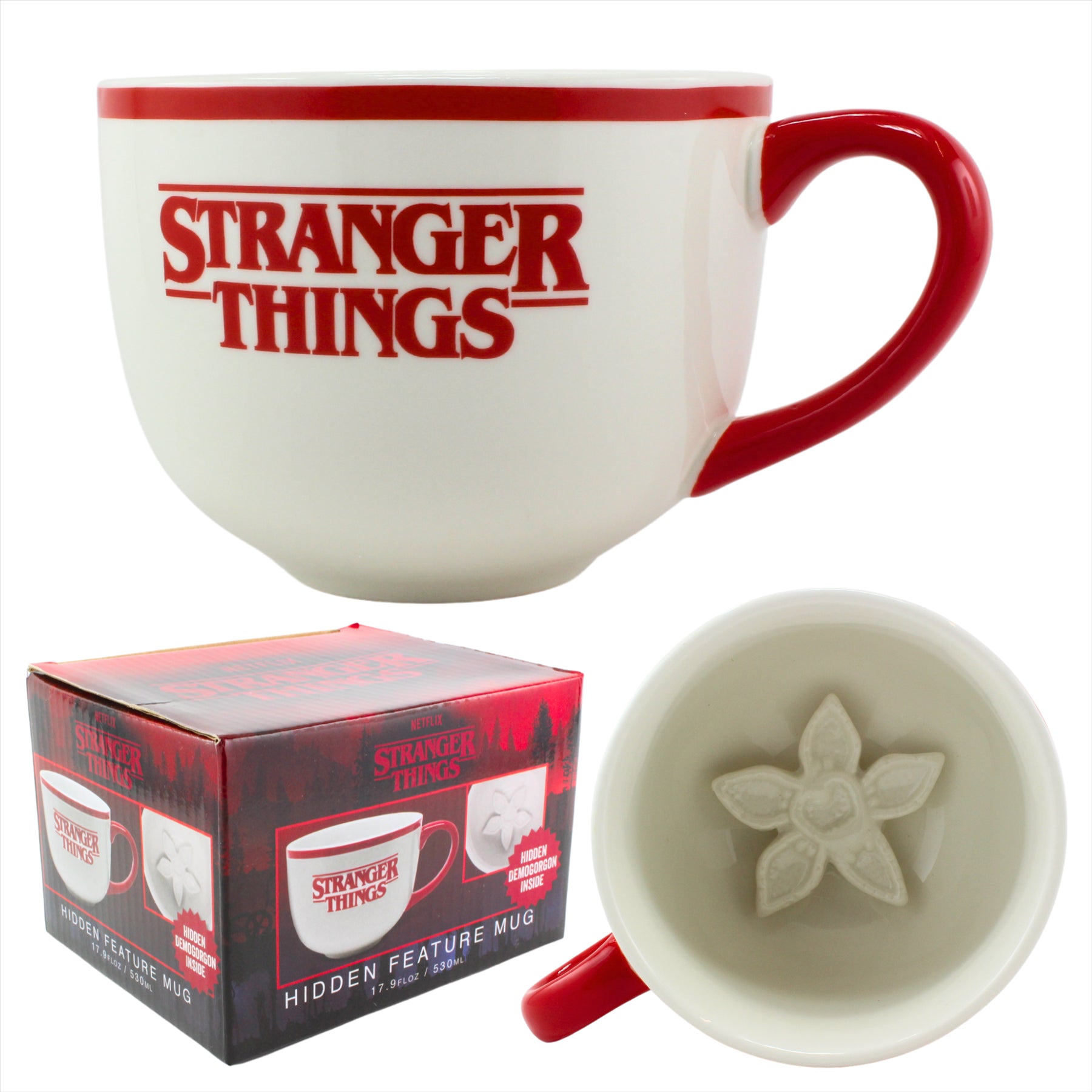 Stranger Things 530ml Coffee Mug with Hidden Demogorgon Feature - Toptoys2u