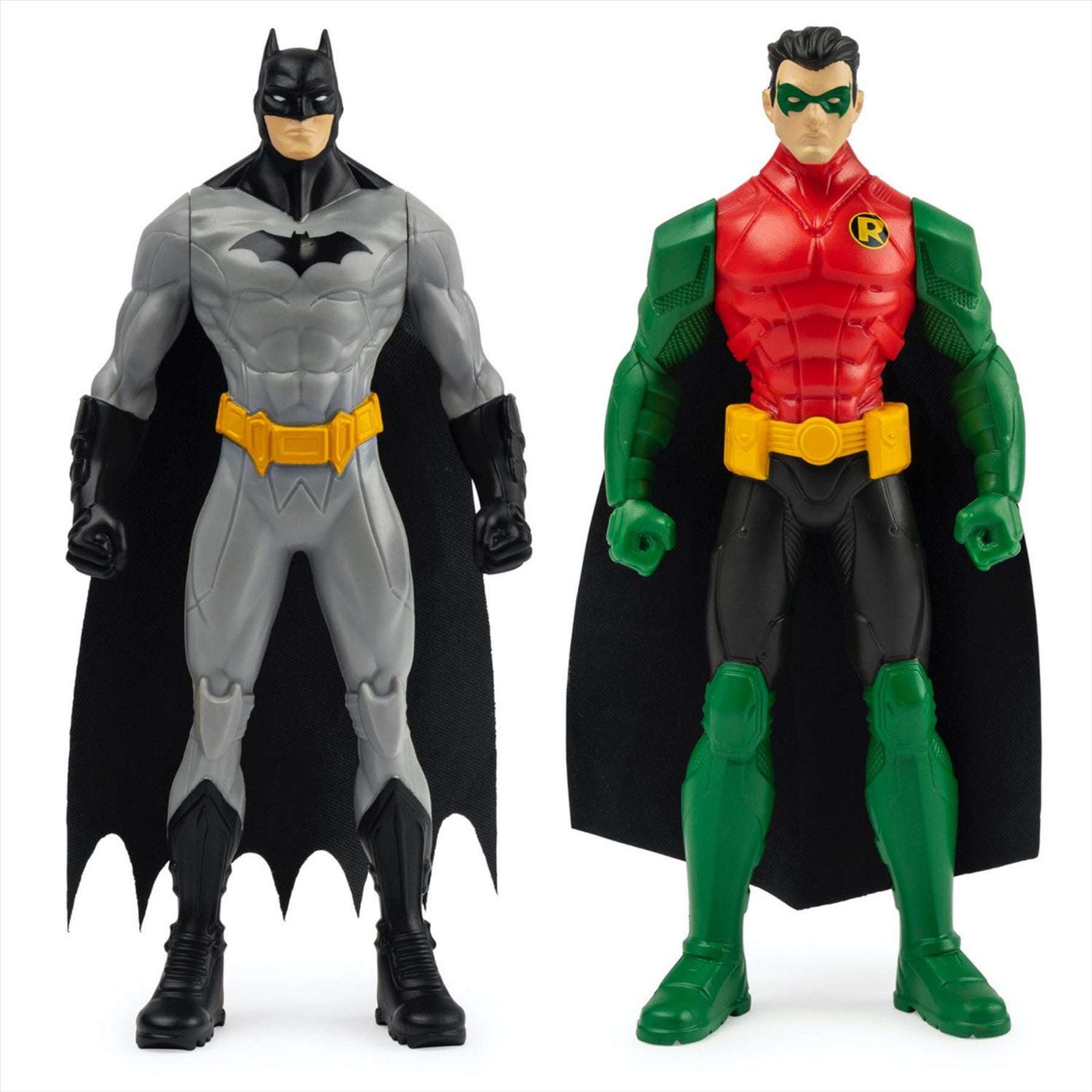 DC Comics Batman The Caped Crusader Batman and Robin 15cm Collectible Toy Articulated Action Figures - Twin Pack - Toptoys2u