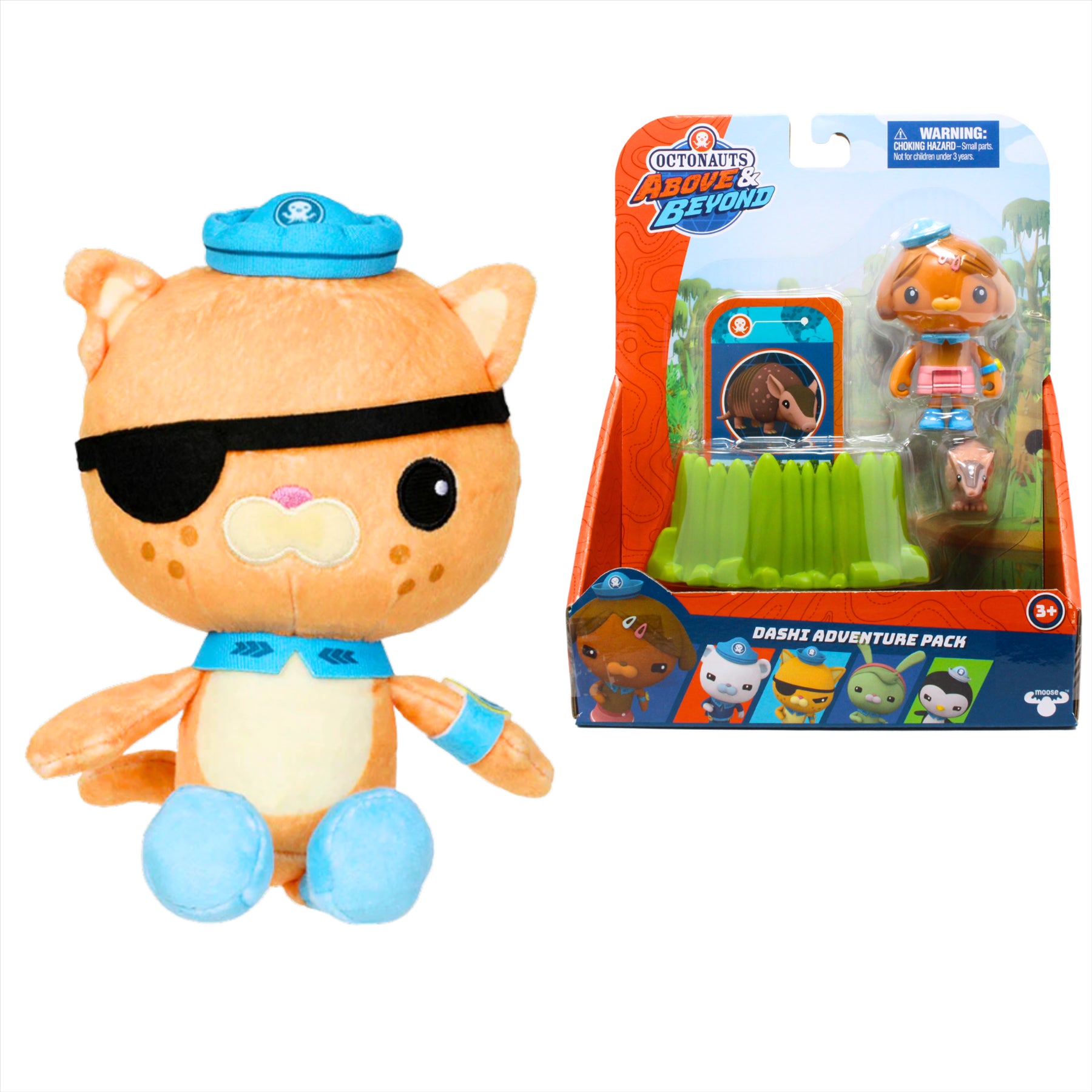 Octonauts Above and Beyond Kwazii 20cm Plush and Dashi Adventure Pack Action Figure Playset - Toptoys2u