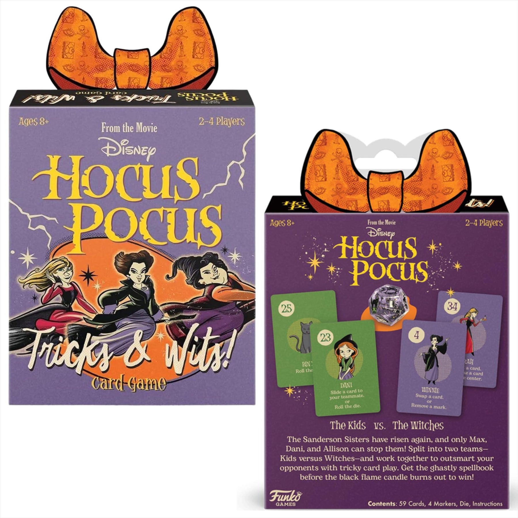 Boo Hollow Hocus Pocus Gift Set - Series 3 Mini Collectible Vinyl Figures 3 Pack & Hocus Pocus Card Game - Toptoys2u