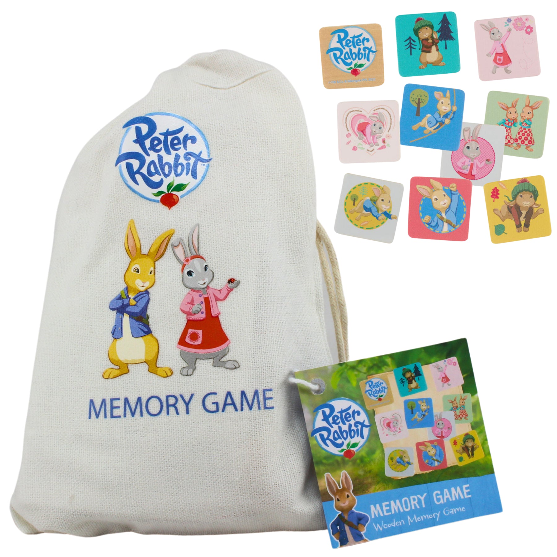 Peter Rabbit Children's Educational Wooden Memory Game for 2 Players - Toptoys2u