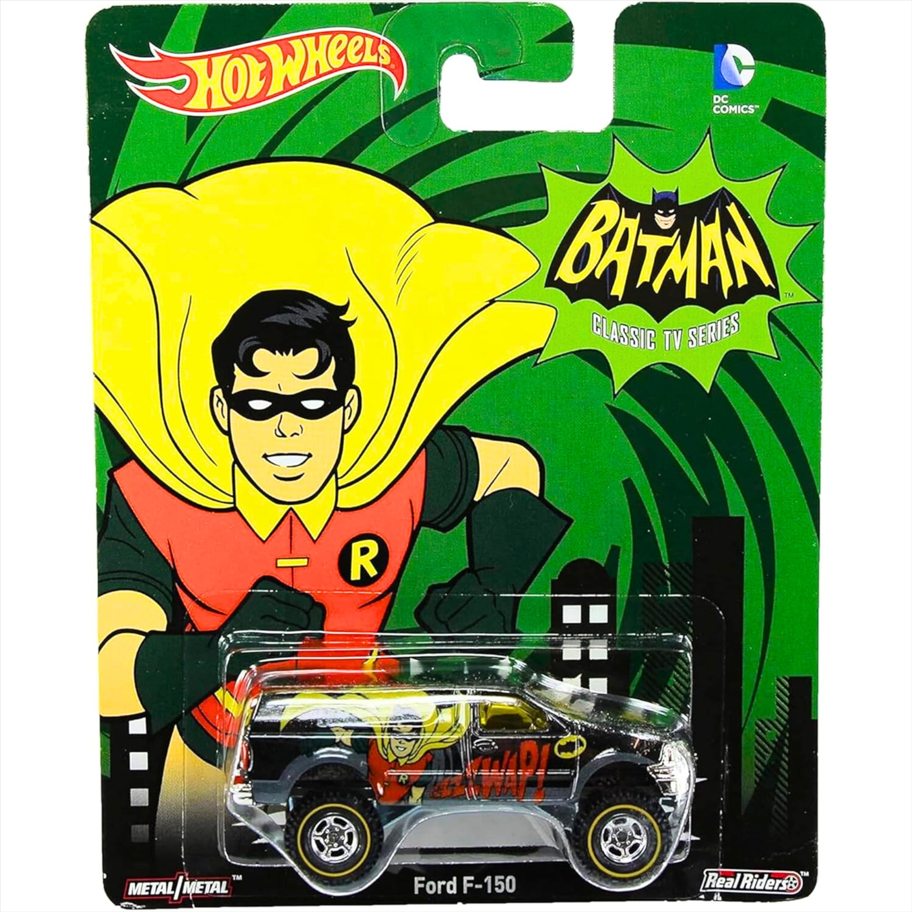 Hot Wheels Pop Culture Real Riders DC Comics Batman Funny Cars '66 Die-cast - Pack of 4 - Toptoys2u