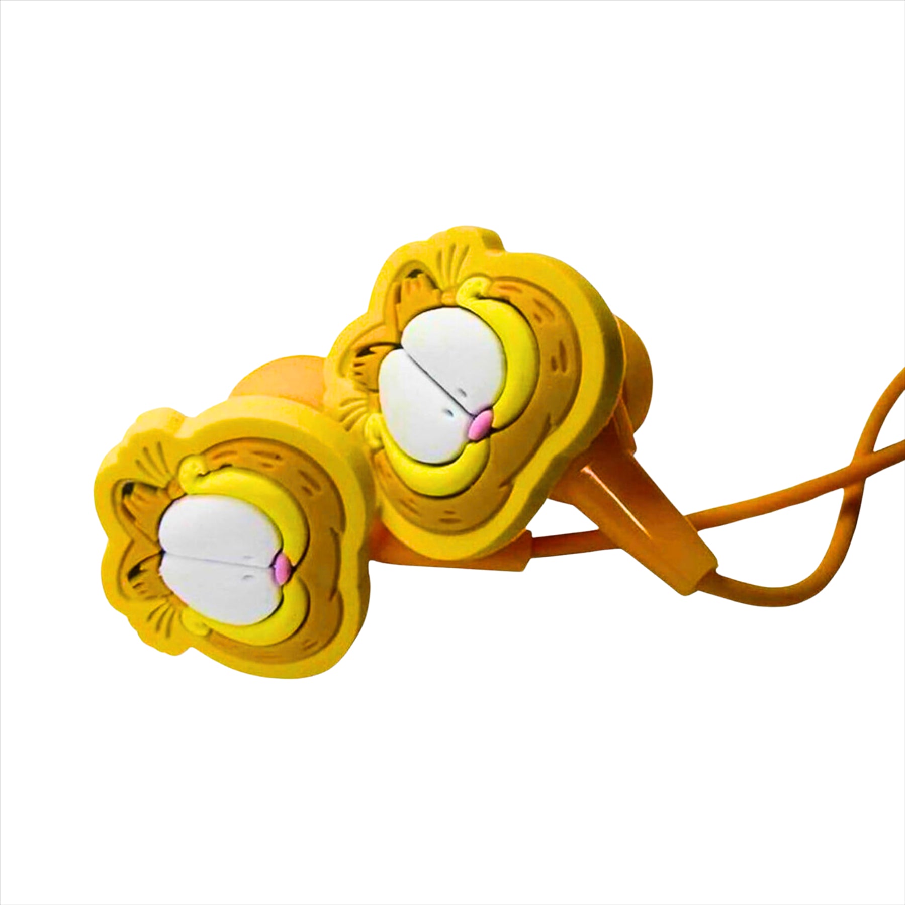 Garfield Character Orange Silicone Rubber In-Ear Earphones/Headphones 3.5mm Jack - Toptoys2u