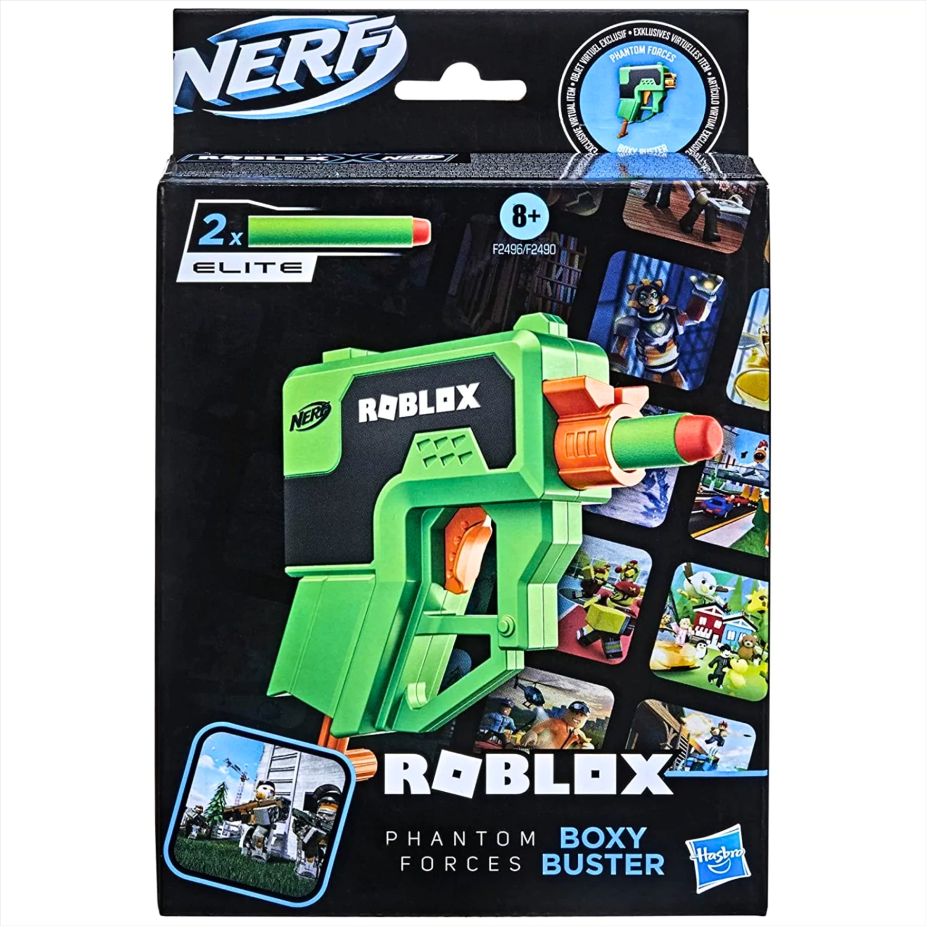 Nerf Roblox Phantom Forces Boxy Buster Toy Gun Foam Dart Blaster - Includes 2x Darts - Toptoys2u