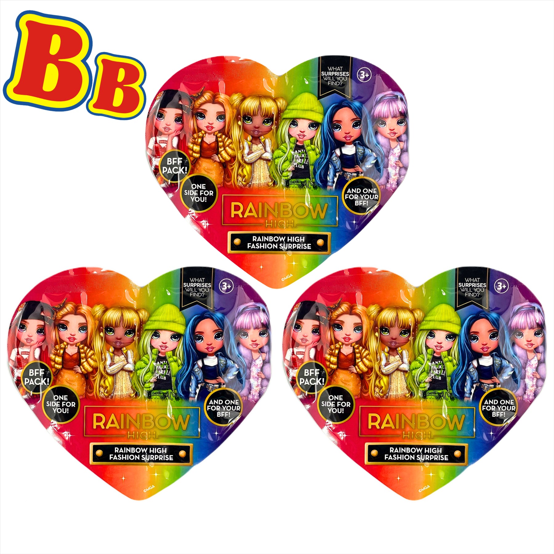 Rainbow High Fashion Surprise Collectible BFF Bracelet and Accessory Mystery Blind Bags - 2 Bracelets per Bag - Pack of 3 Blind Bags - Toptoys2u