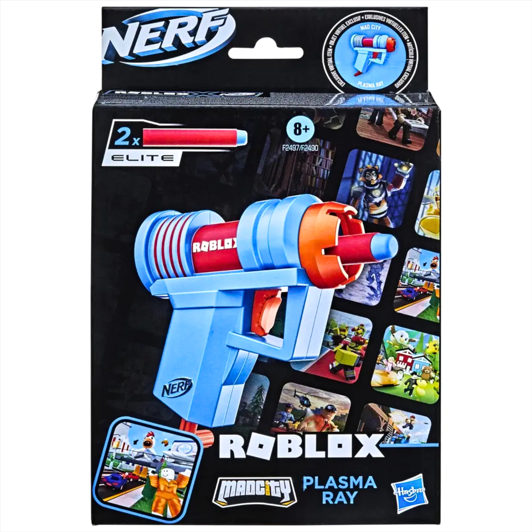 Nerf Roblox Mad City Plasma Ray Toy Gun Foam Dart Blaster - Includes 2x Darts - Toptoys2u