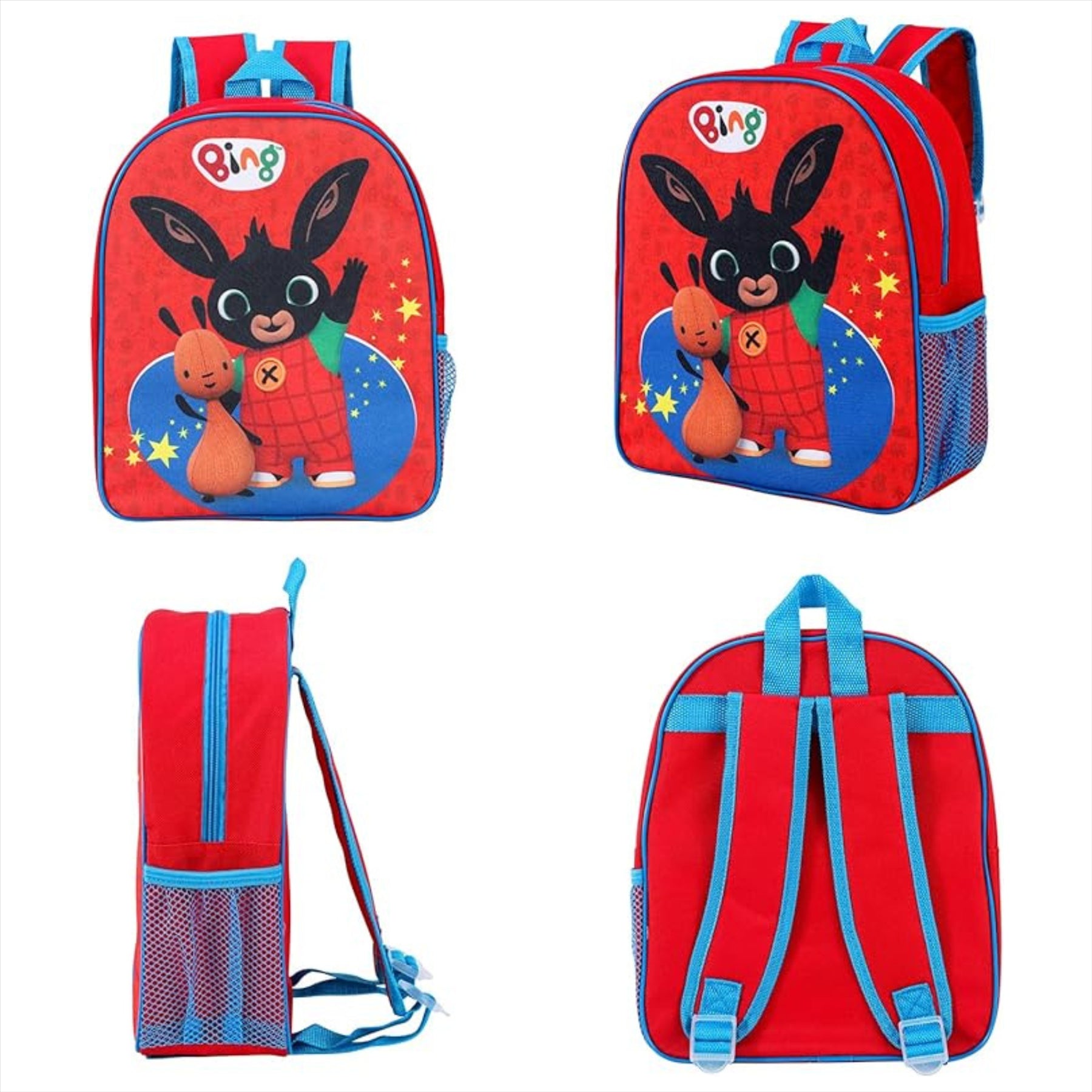 Bing Bunny Junior Backpack - Kids Character School Bag with Mesh Side Pocket - Toptoys2u