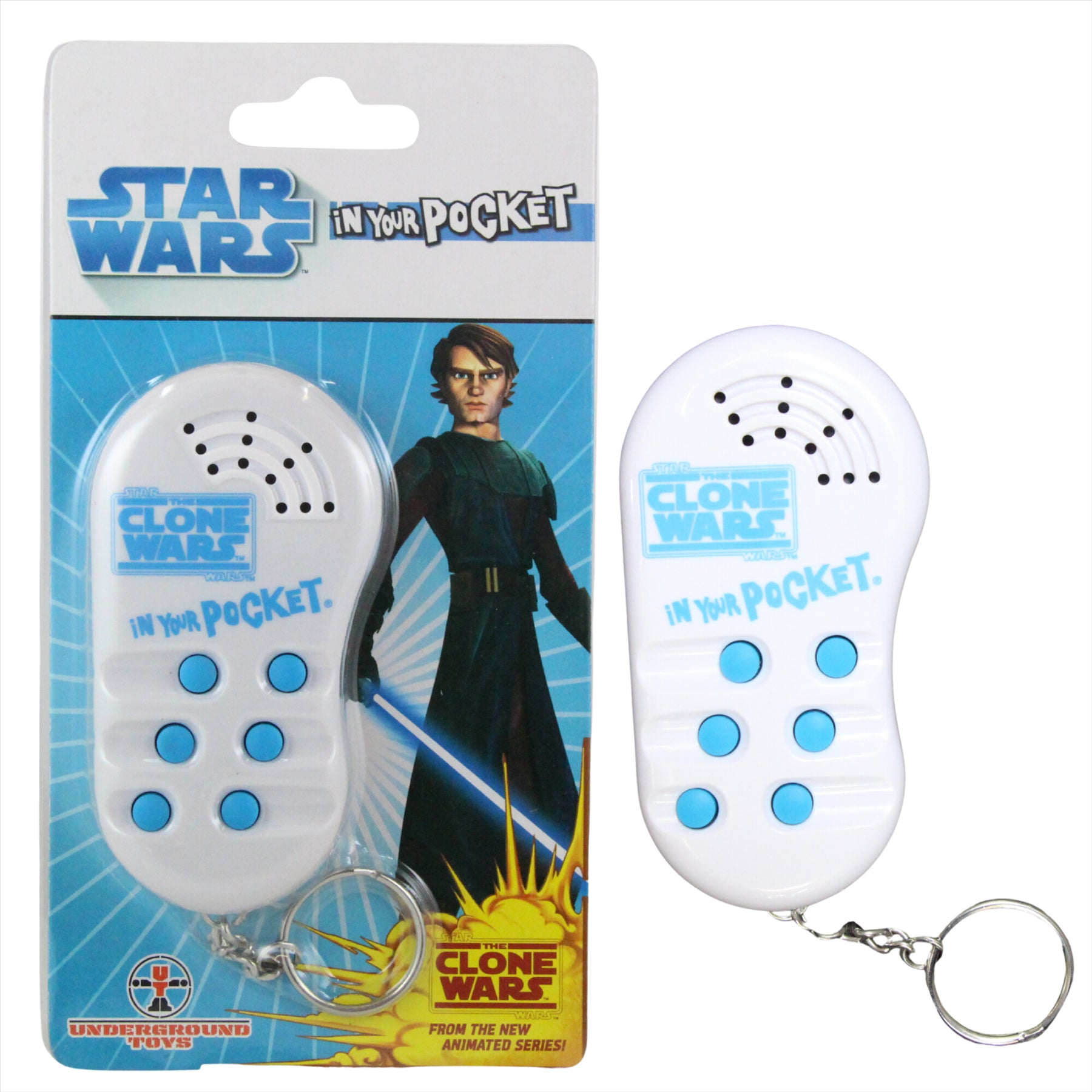 Star-Wars The Child Wall Clock, Clone Wars Voice Keychain and Hot Wheels Character Car Wrecker - Toptoys2u