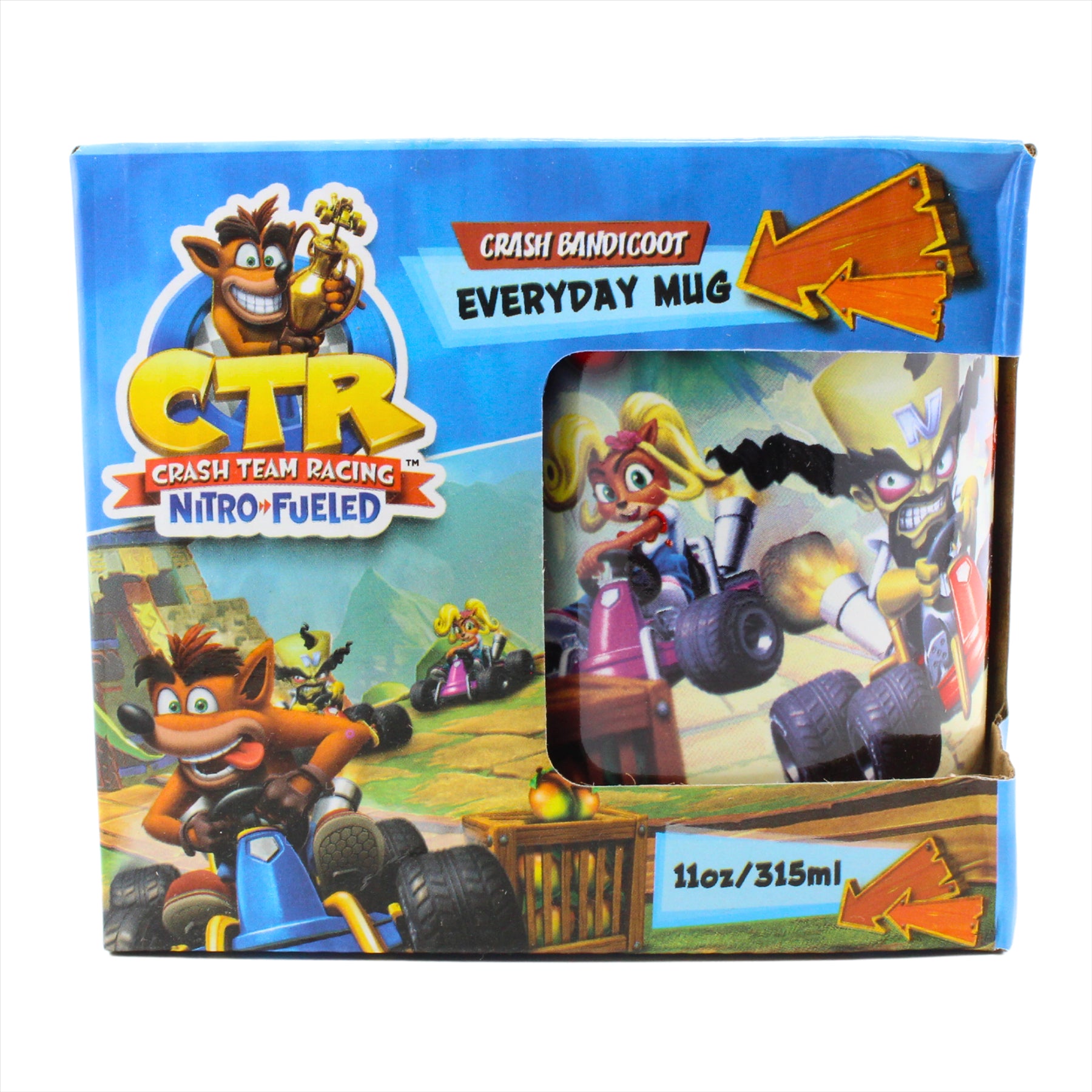 Crash Bandicoot Video Game 315ml Coffee Mug - CTR Nitro Fueled Neo Cortex - Toptoys2u