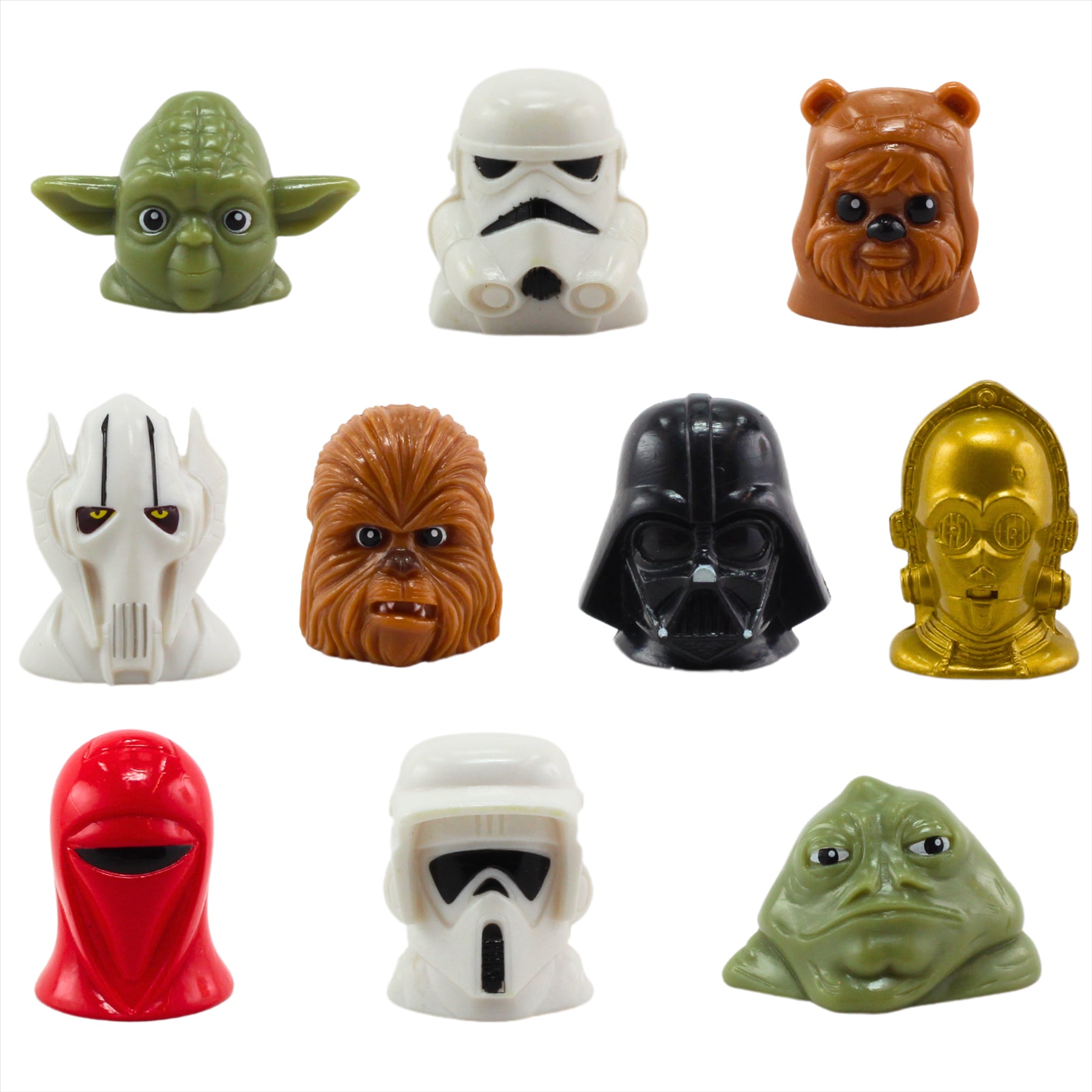 Star Wars Wikkeez Collectible 2.5-3cm Toy Figure Heads - Identified Set of 10 - Toptoys2u