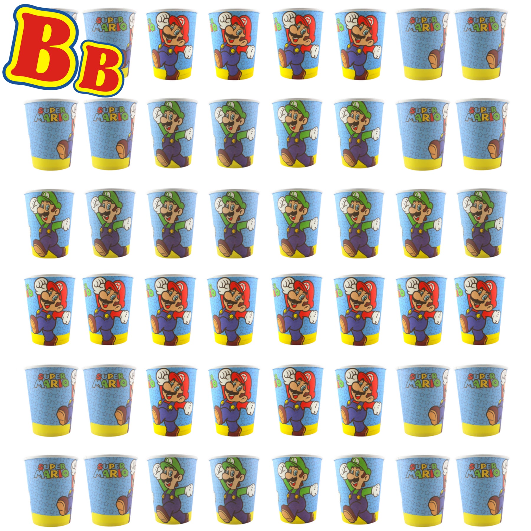 Super Mario Partyware - Paper Cups Pack of 48 - Toptoys2u