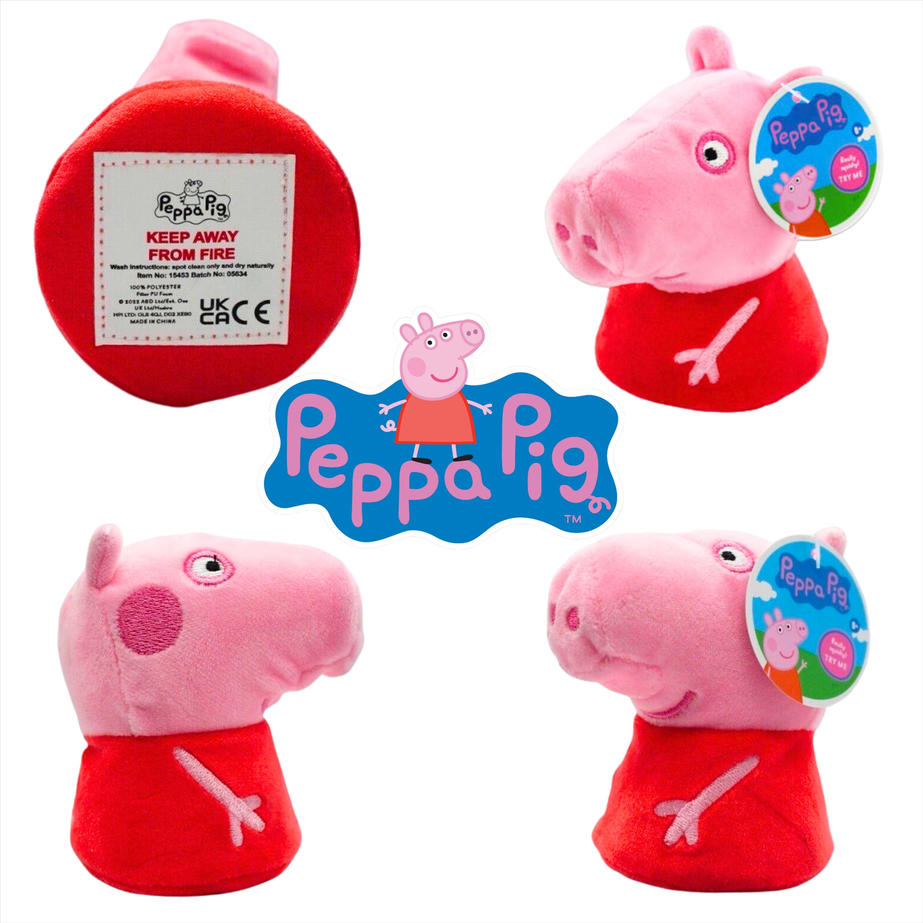 Peppa Pig - Super Soft Gift Quality Plush Gift Sets - 4" 10cm Squishy Peppa & 5" 12cm Splash n Play Peppa - Toptoys2u