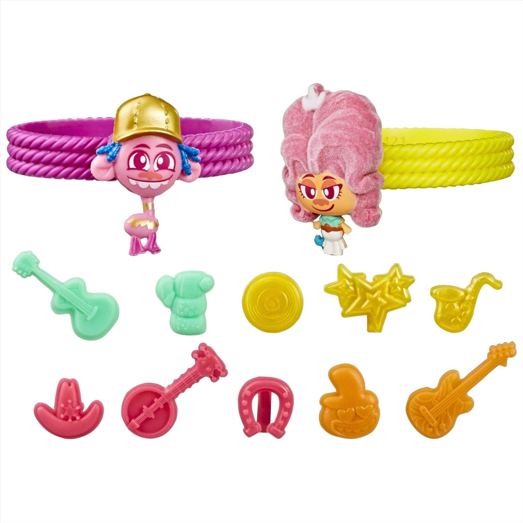 Trolls World Tour Tiny Dancers Friend Pack Blind Box with 2 Tiny Dancers Miniature Toy Figures and 12 Accessories