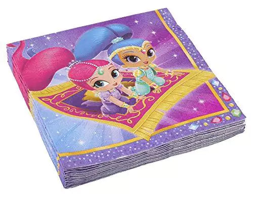 Paper Luncheon Napkins with Shimmer and Shine 16 Pieces (32.7cm x 32.7cm) - Toptoys2u