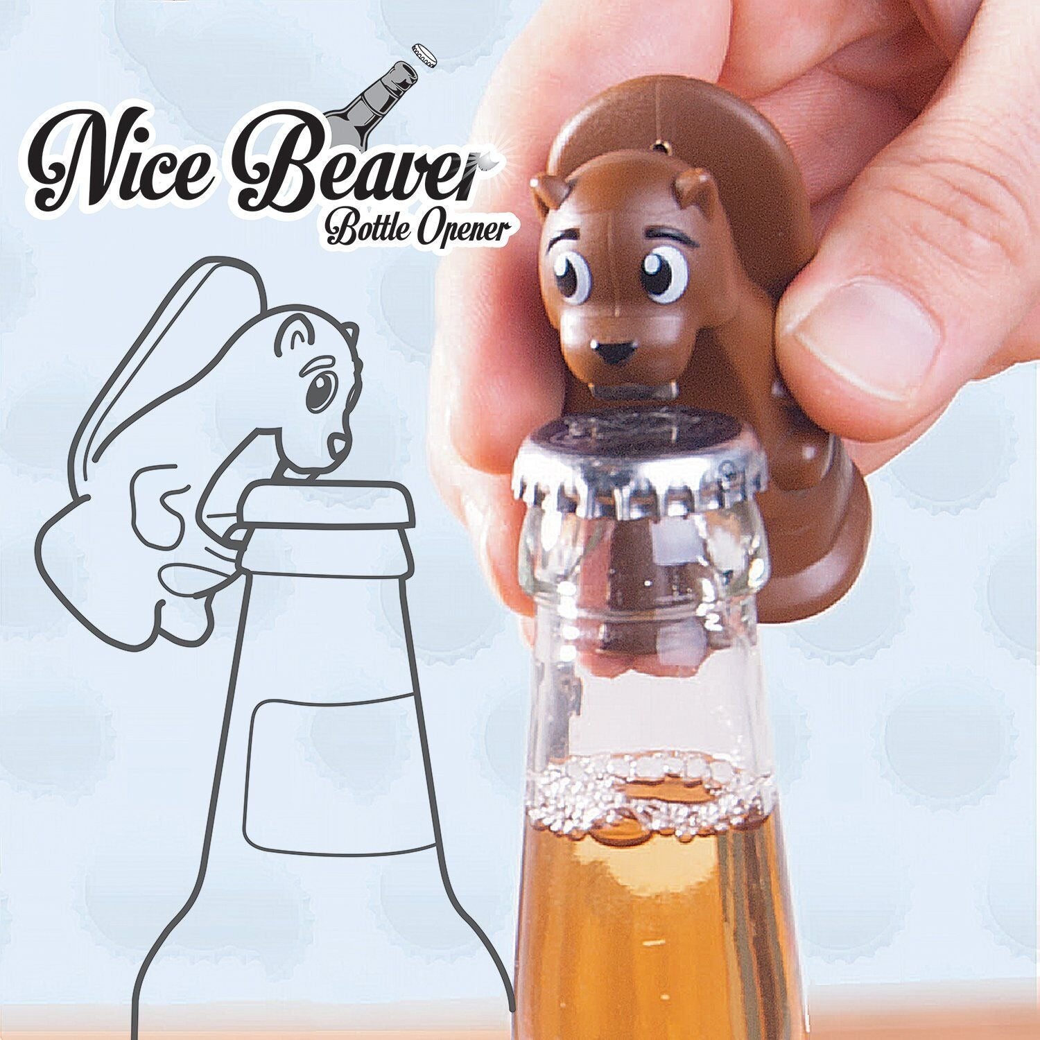 Novelty 3 Piece Gift Set - Anchorman Keychain, Nice Beaver Bottle Opener & 400ml Complaints Department Mug - Toptoys2u
