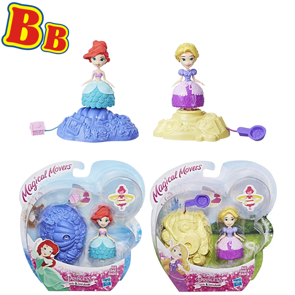 Disney Princesses Little Kingdom - Magical Movers Ariel & Rapunzel 3" Action Figures - Twin Pack - Toptoys2u