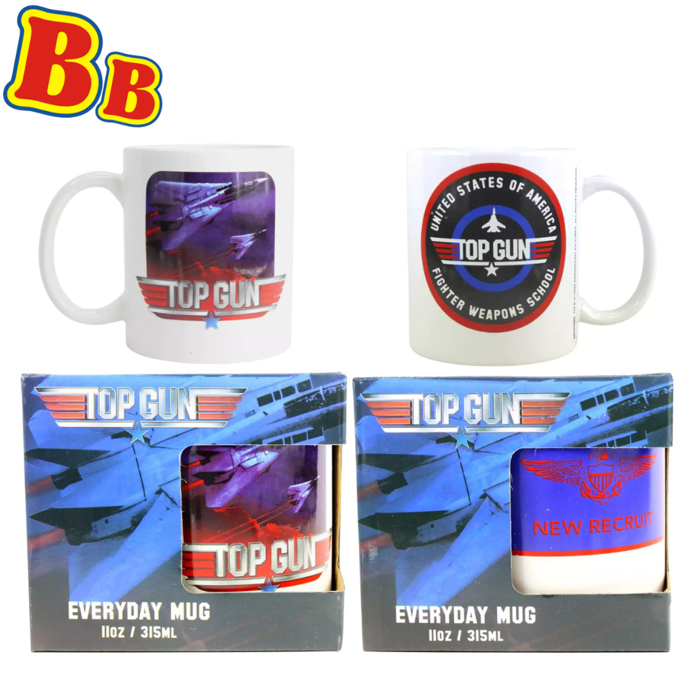 Top Gun Maverick Mug Twin Pack - 315ml Maverick Plane & New Recruit - Toptoys2u