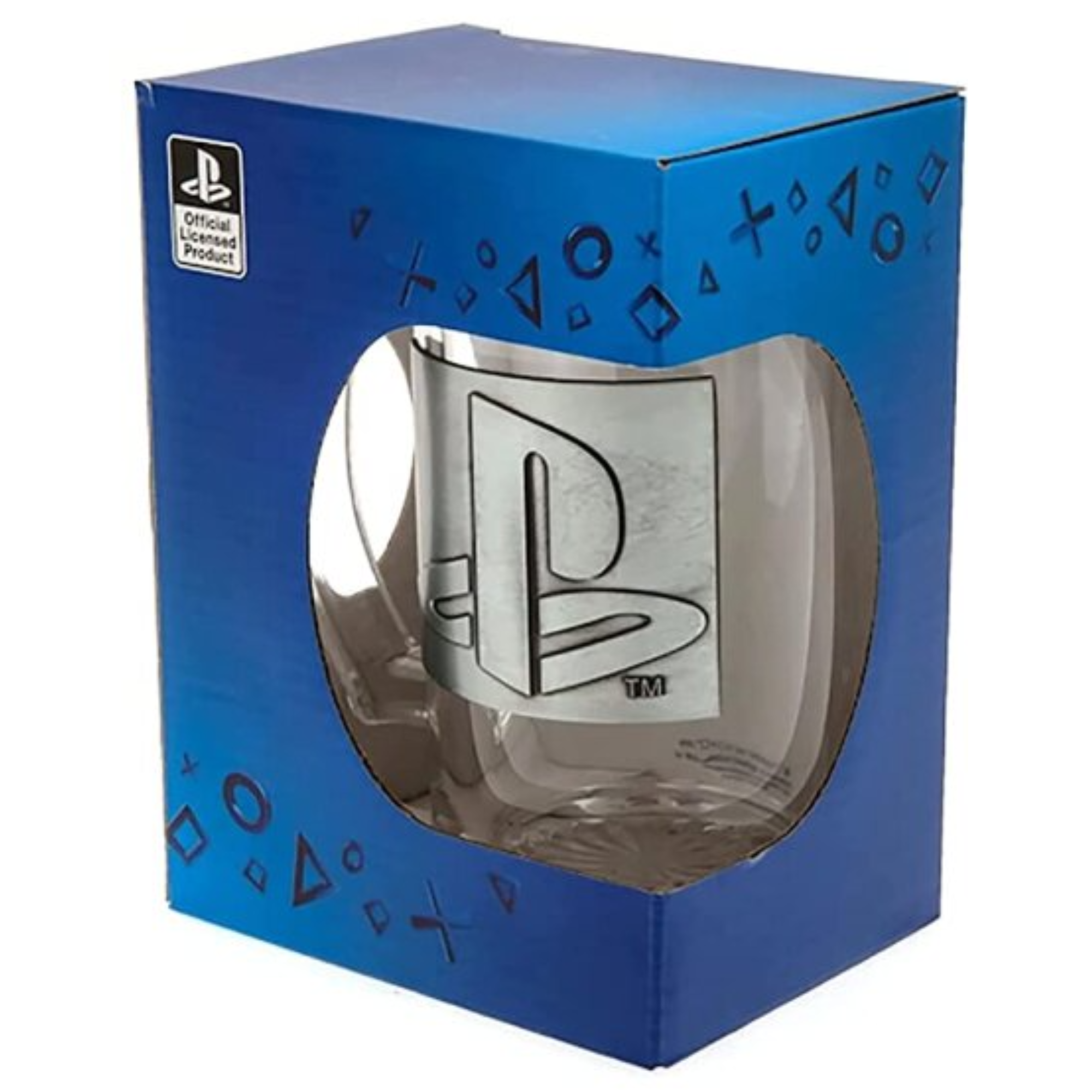 Playstation 500ml Glass Stein with metal badge - Toptoys2u