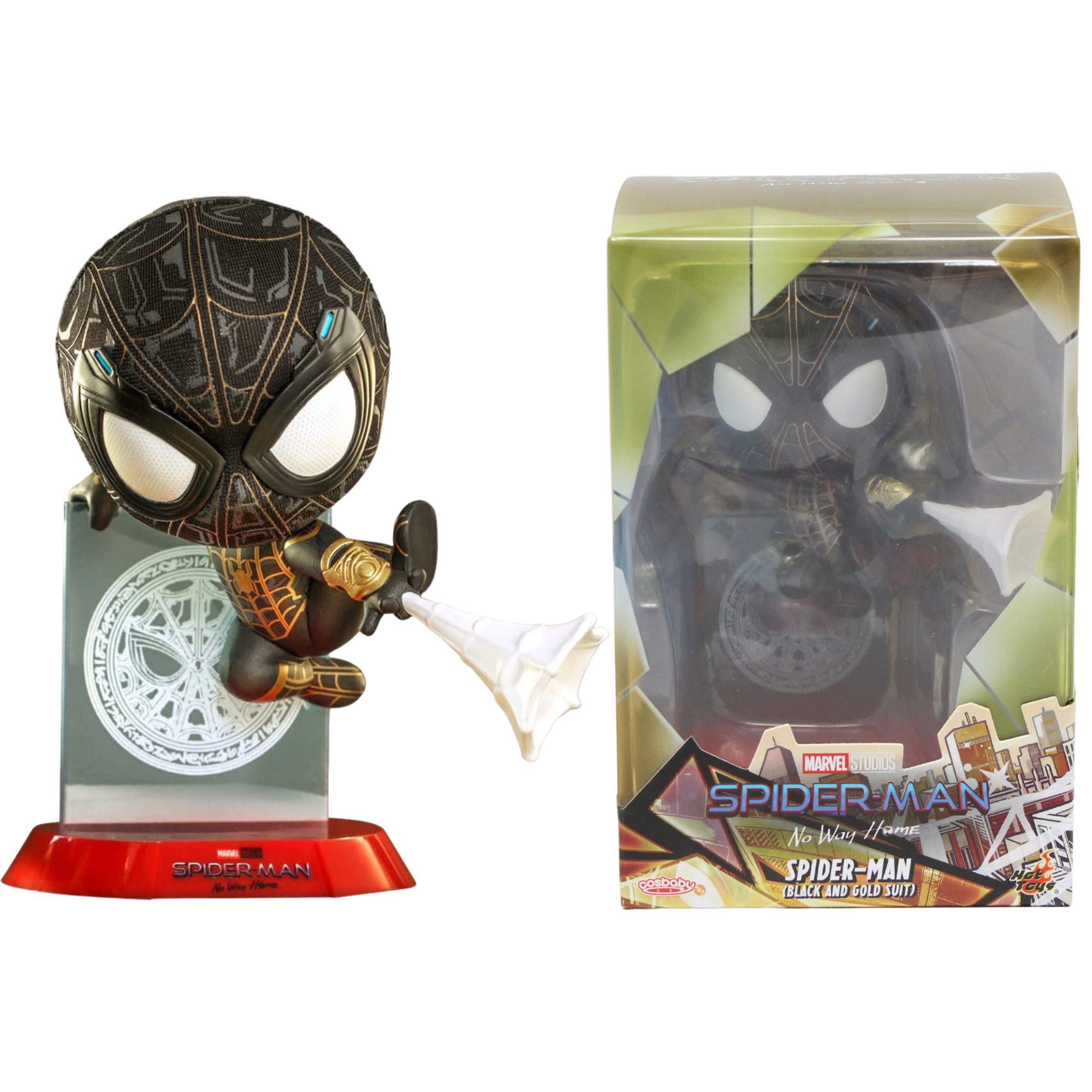 Spider-Man No Way Home - Spider-Man Black & Gold Cosbaby Vinyl Collectible Figure - Toptoys2u