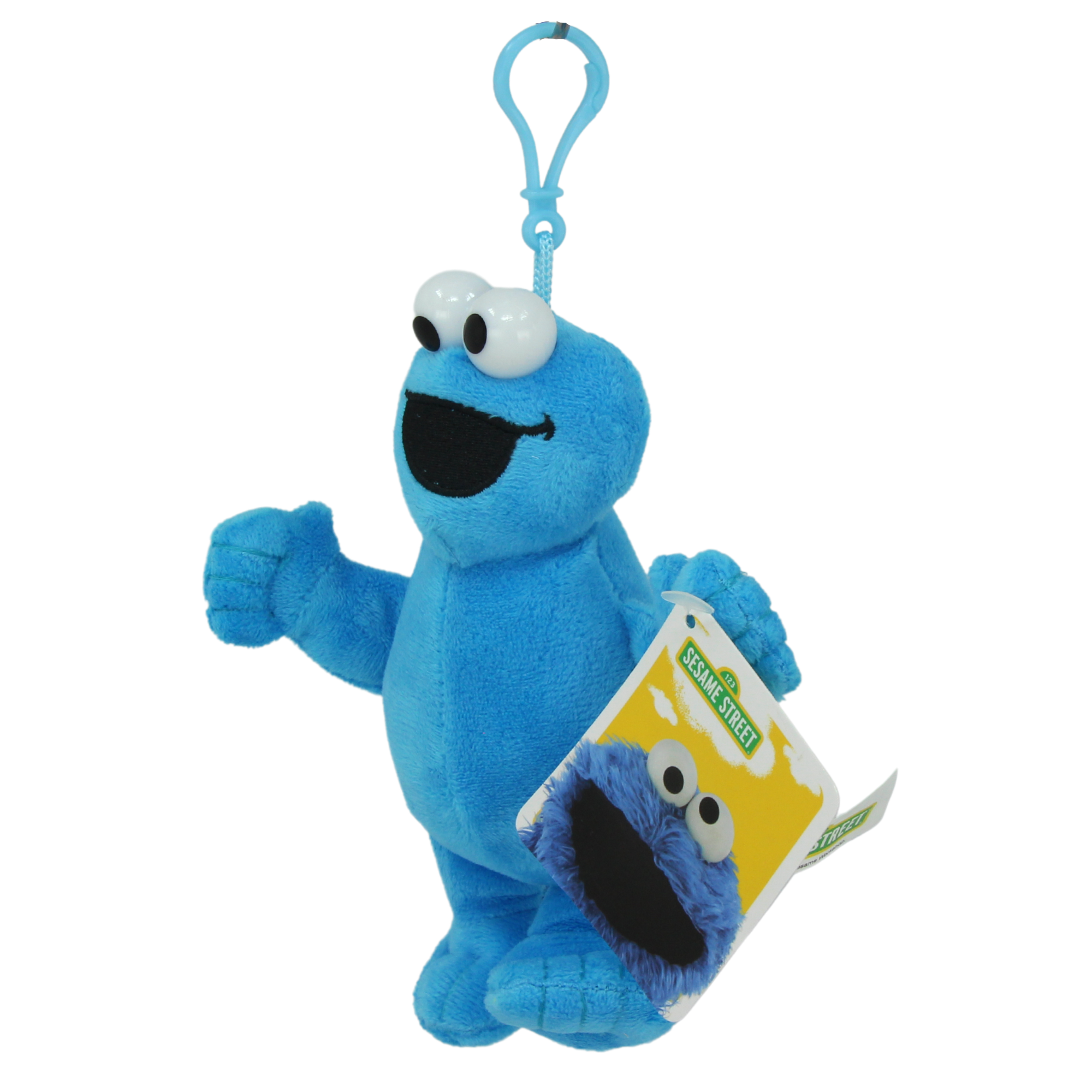 Sesame Street Soft Plush Toy Keyclip - Cookie Monster 6" 15cm - Toptoys2u