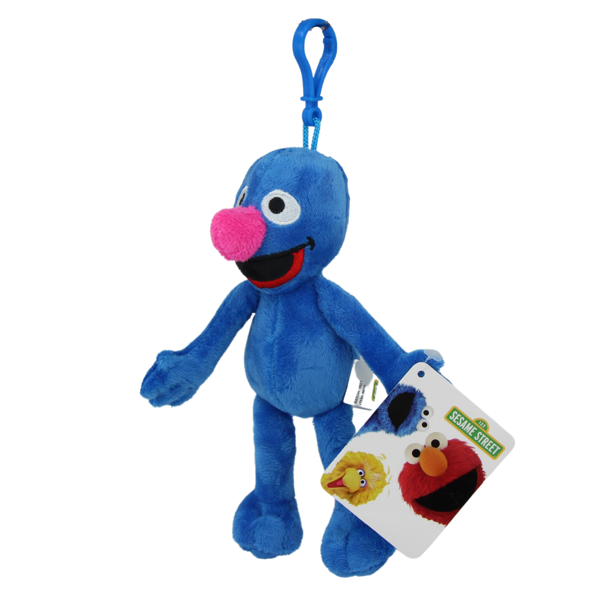 Sesame Street Soft Plush Toy Keyclip - Grover 7" 18cm - Toptoys2u