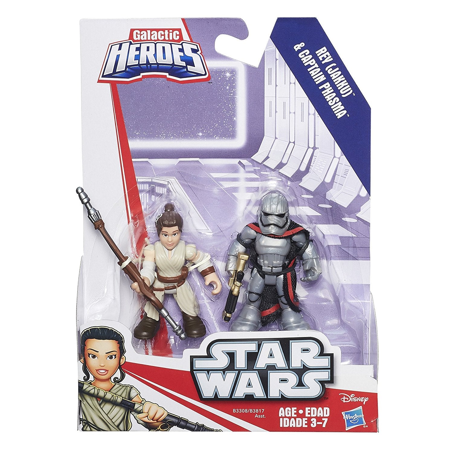 Star Wars Galactic Heroes Figure Two Pack - Rey (Jakku) & Captain Phasma - Toptoys2u