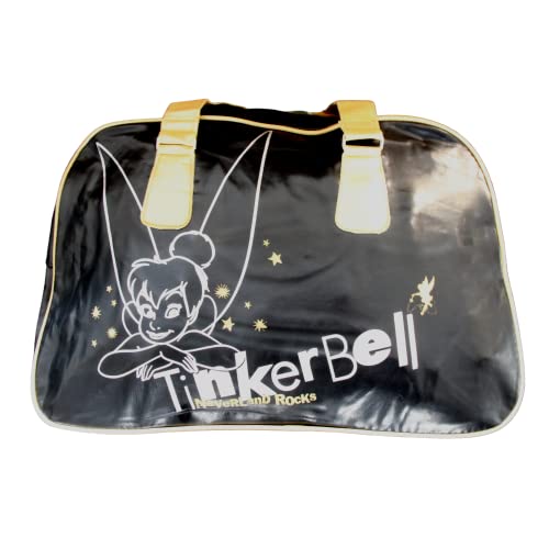 Disney Tinker Bell Neverland Rocks Girls Black & Gold Duffle Bag - Toptoys2u