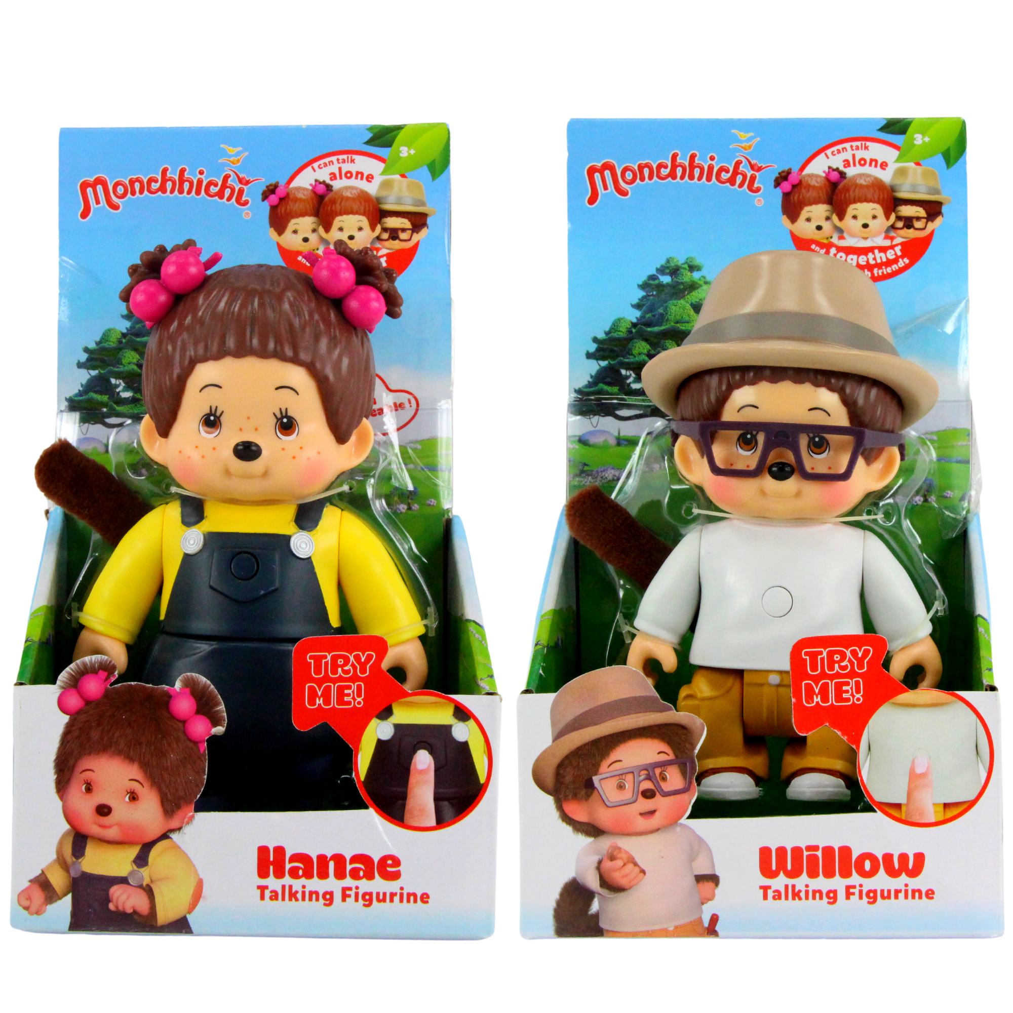 MonChhichi - Poseable 5" 13cm Talking Action Figures - Willow & Hanae Twin Pack - Toptoys2u