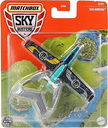 Matchbox Sky Busters Diecast Models 2 Pack Bundle - Blade Force Helicopter & Sea Arrow Ocean Research - Toptoys2u