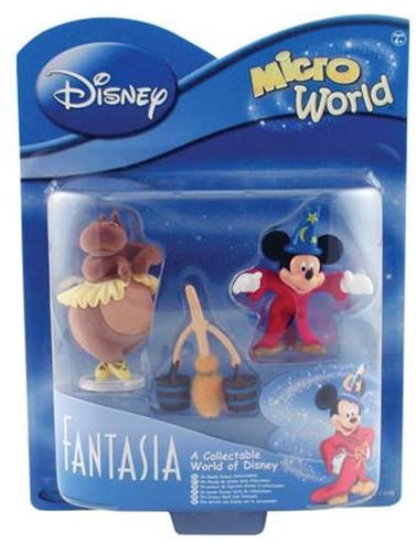 Disney Microworld Fantasia 3 Figure Pack - Mickey Mouse, Broomstick & Hippo - Toptoys2u