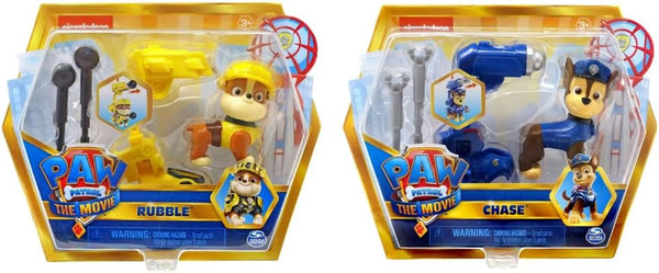 Paw Patrol The Movie Pup Heroes Rubble and Chase Figure Playset 2 Pack - Toptoys2u