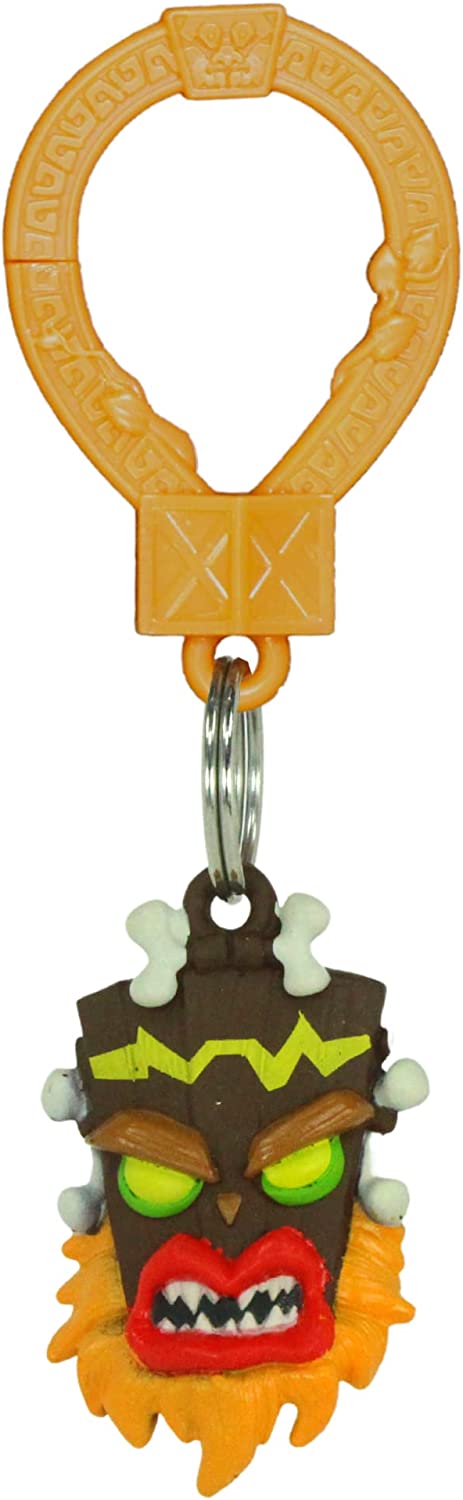 Crash Bandicoot - 4" 10cm Keyclip/Bagclip Identified Blind Bag Figure Sets - Aku Aku & Uka Uka Masks - Pack of 2 - Toptoys2u
