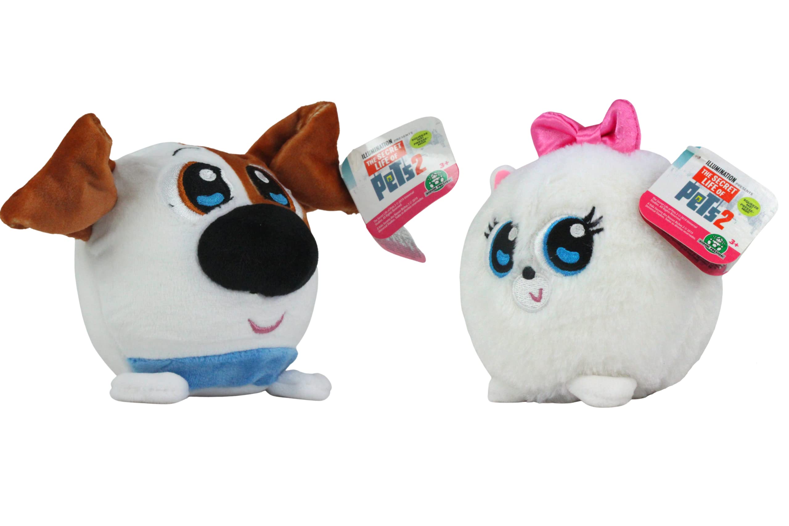 Secret Life of Pets 2 - 5" 12cm Squeezable Super Soft Plush Foam Characters - Max & Gidget - Toptoys2u