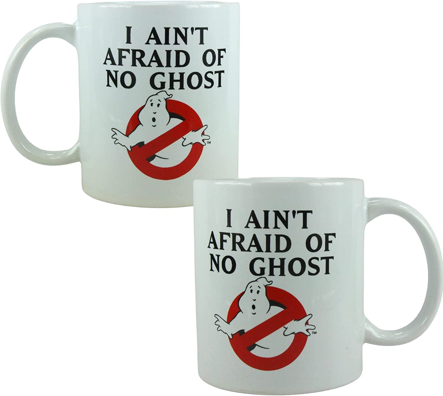 Ghostbusters 330ml Ceramic Mug Twin Packs - I Ain't Afraid of No Ghost & Ghostbuster Logo Mug - Toptoys2u