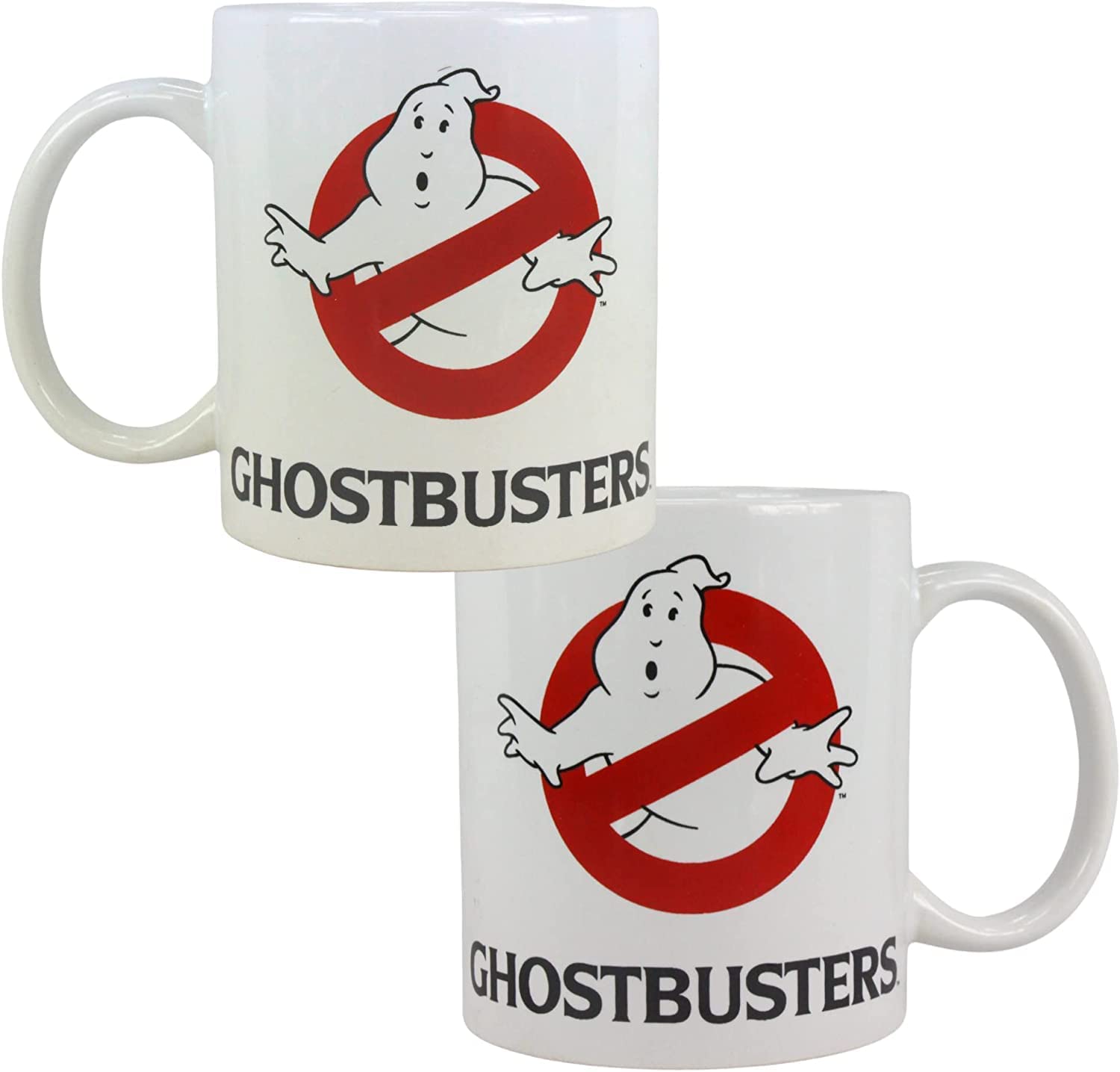 Ghostbusters 330ml Ceramic Mug Twin Packs - Who Ya Gonna Call & Ghostbuster Logo Mug - Toptoys2u