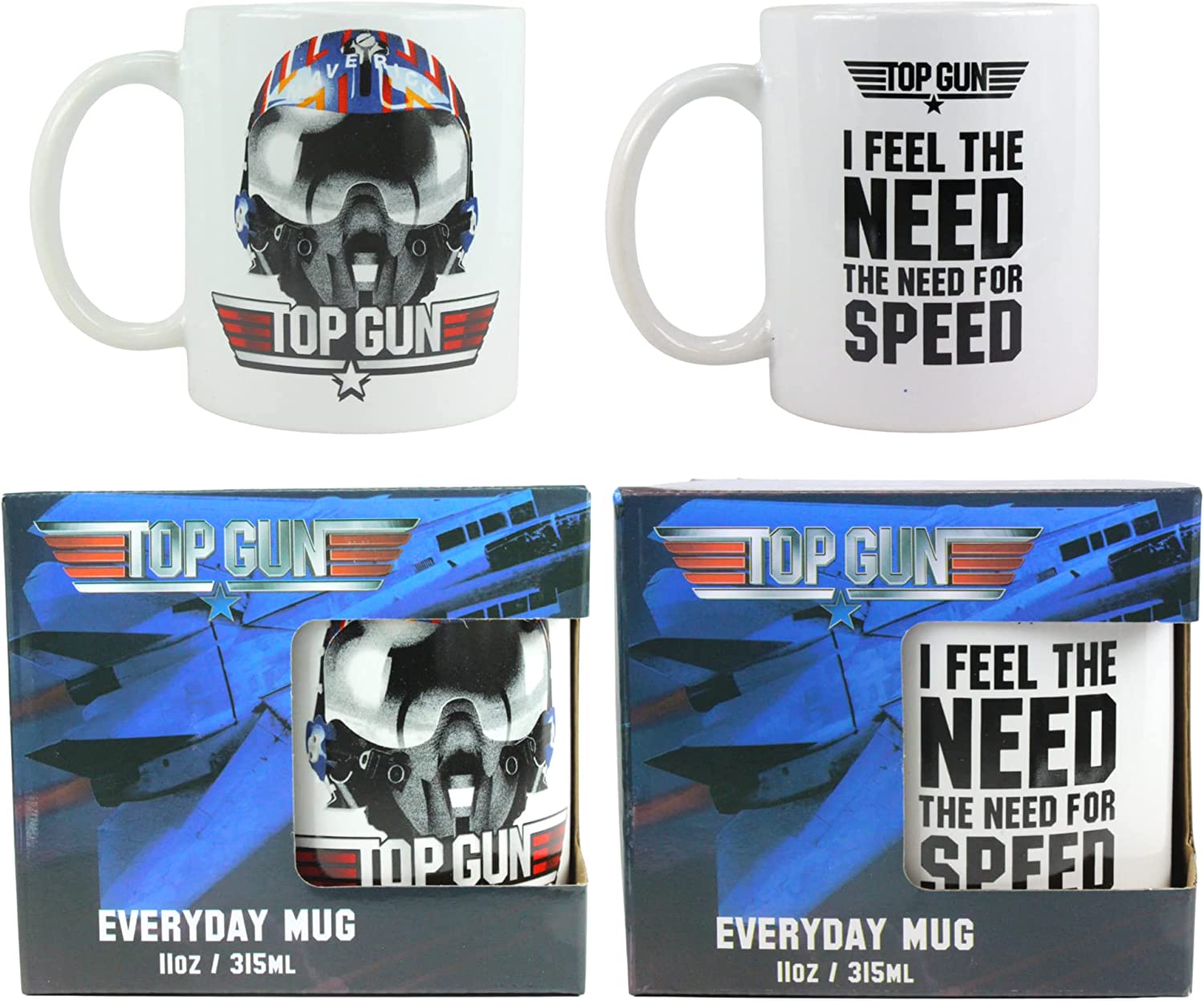 Top Gun Maverick 315ml Maverick Helmet & Need for Speed Ceramic Mugs - Toptoys2u