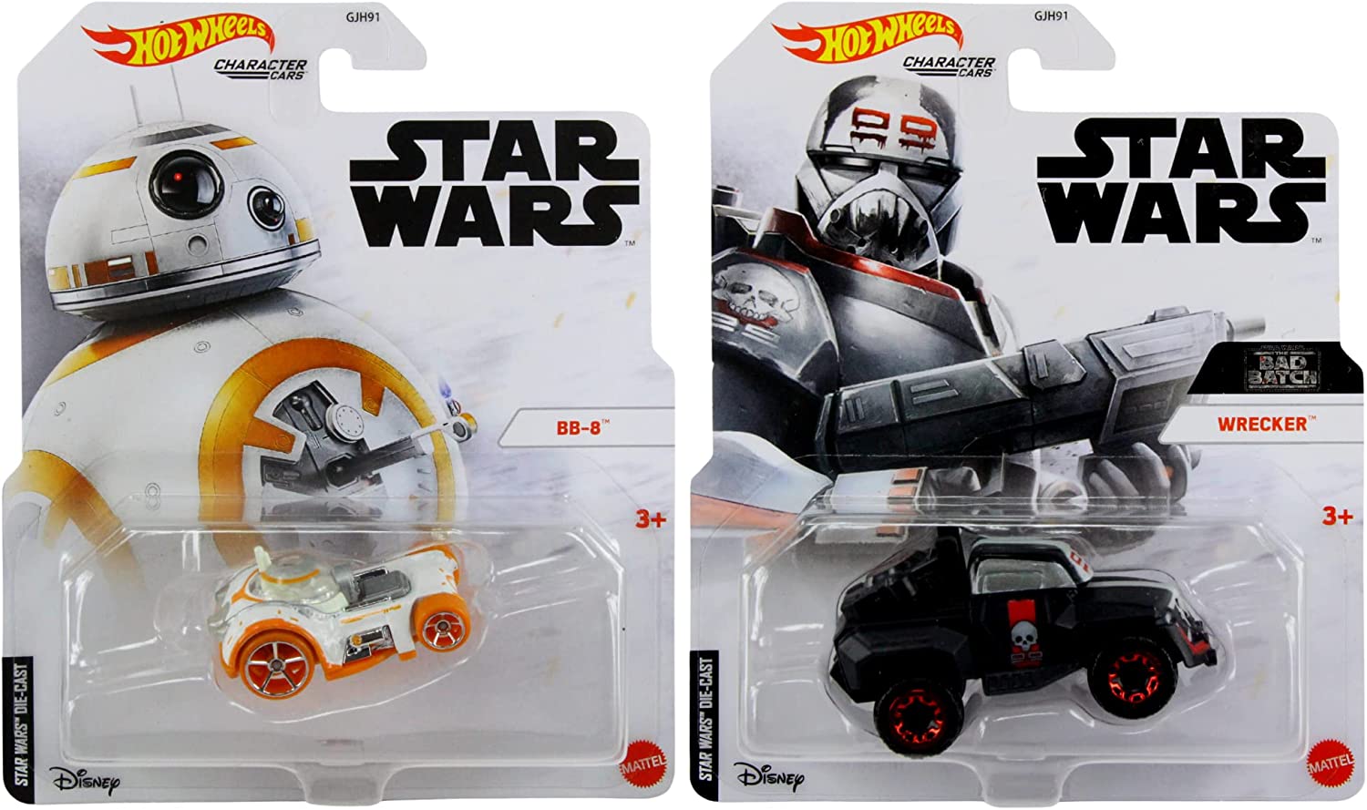 Hot Wheels Star Wars Character Cars - Wrecker & BB-8 - Toptoys2u