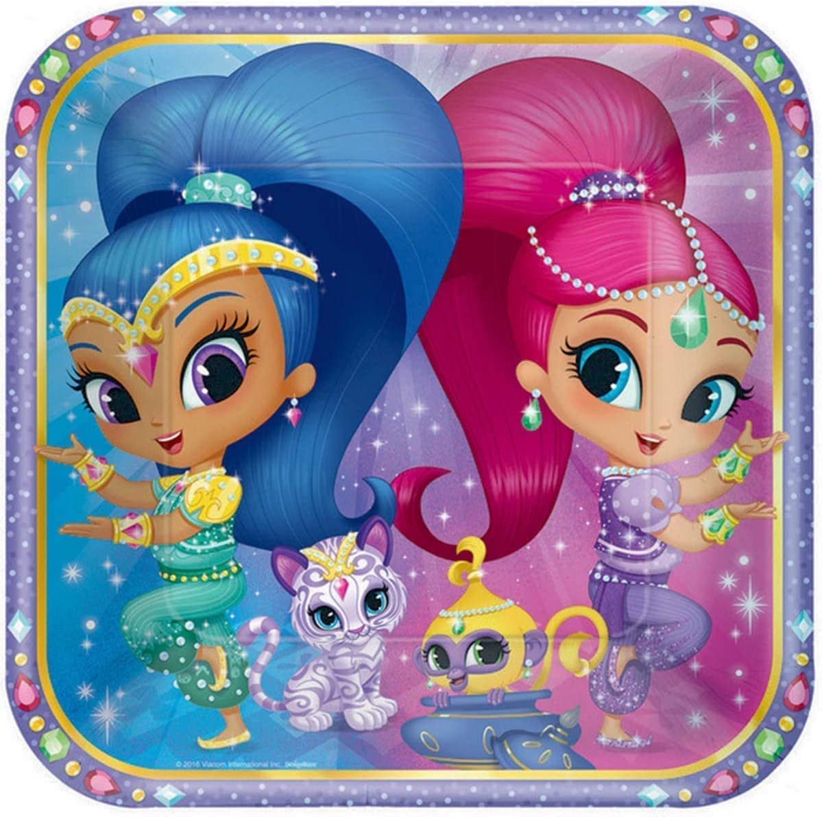 Shimmer &  Shine Paper Party Plates 23cm - Pack of 4 - 32 Plates in Total - Toptoys2u