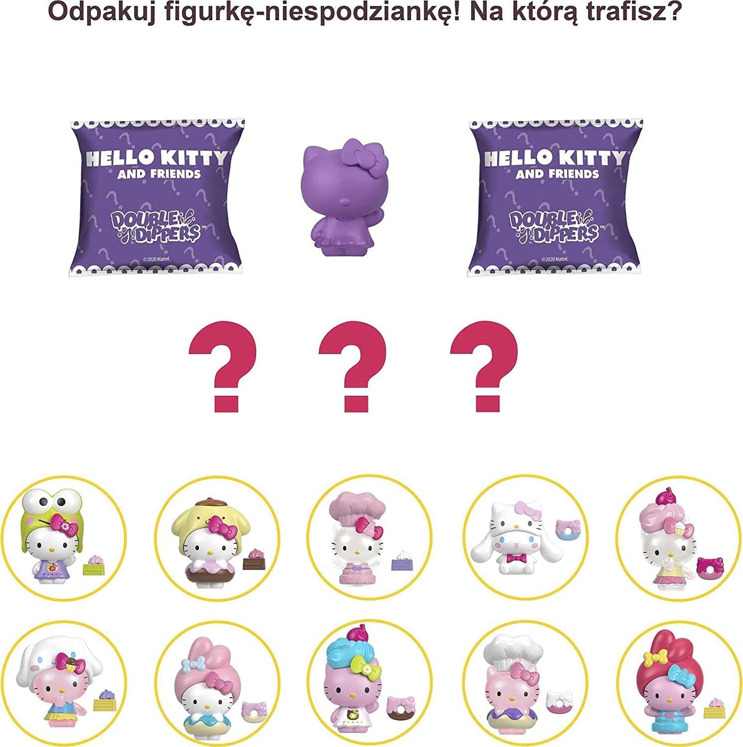 Hello Kitty Sanrio Double Dippers Collectible Figures Surprise Blind Pack of 4 - Toptoys2u