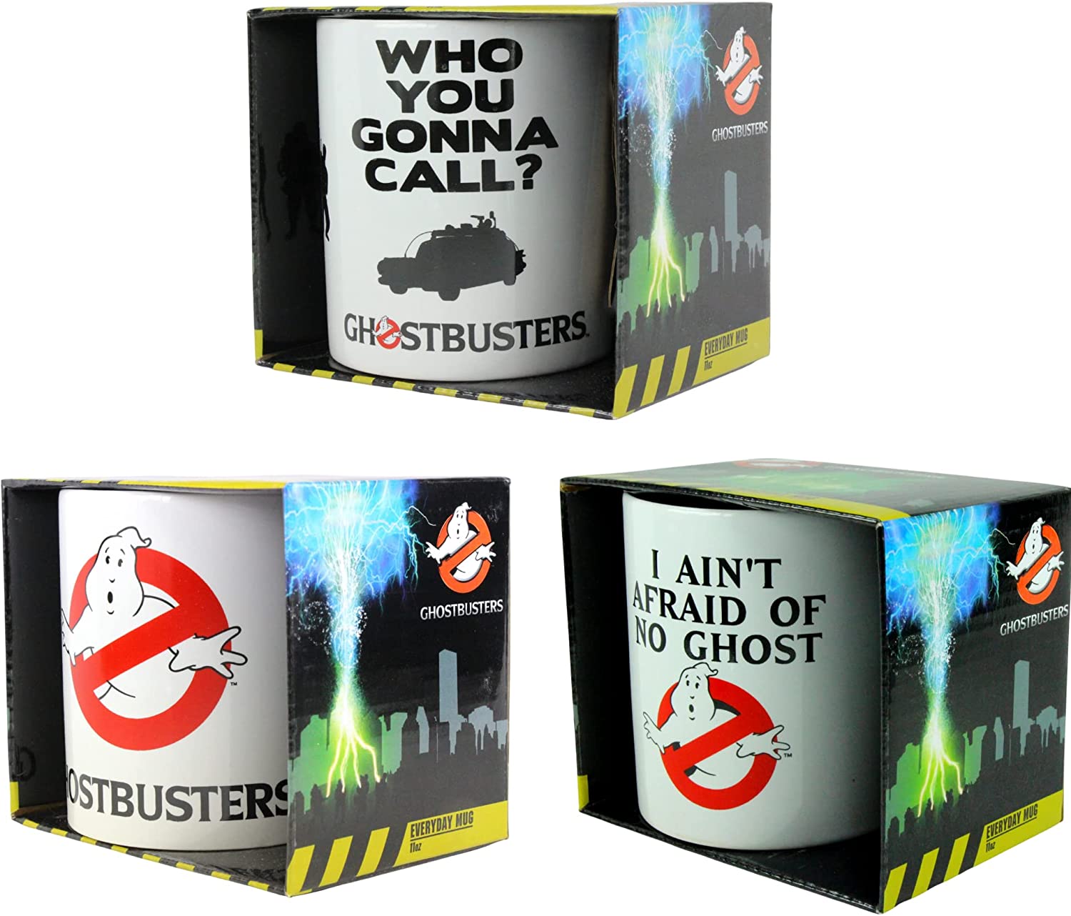 Ghostbusters Set of 3 Ceramic Coffee Mugs 330ml - Toptoys2u