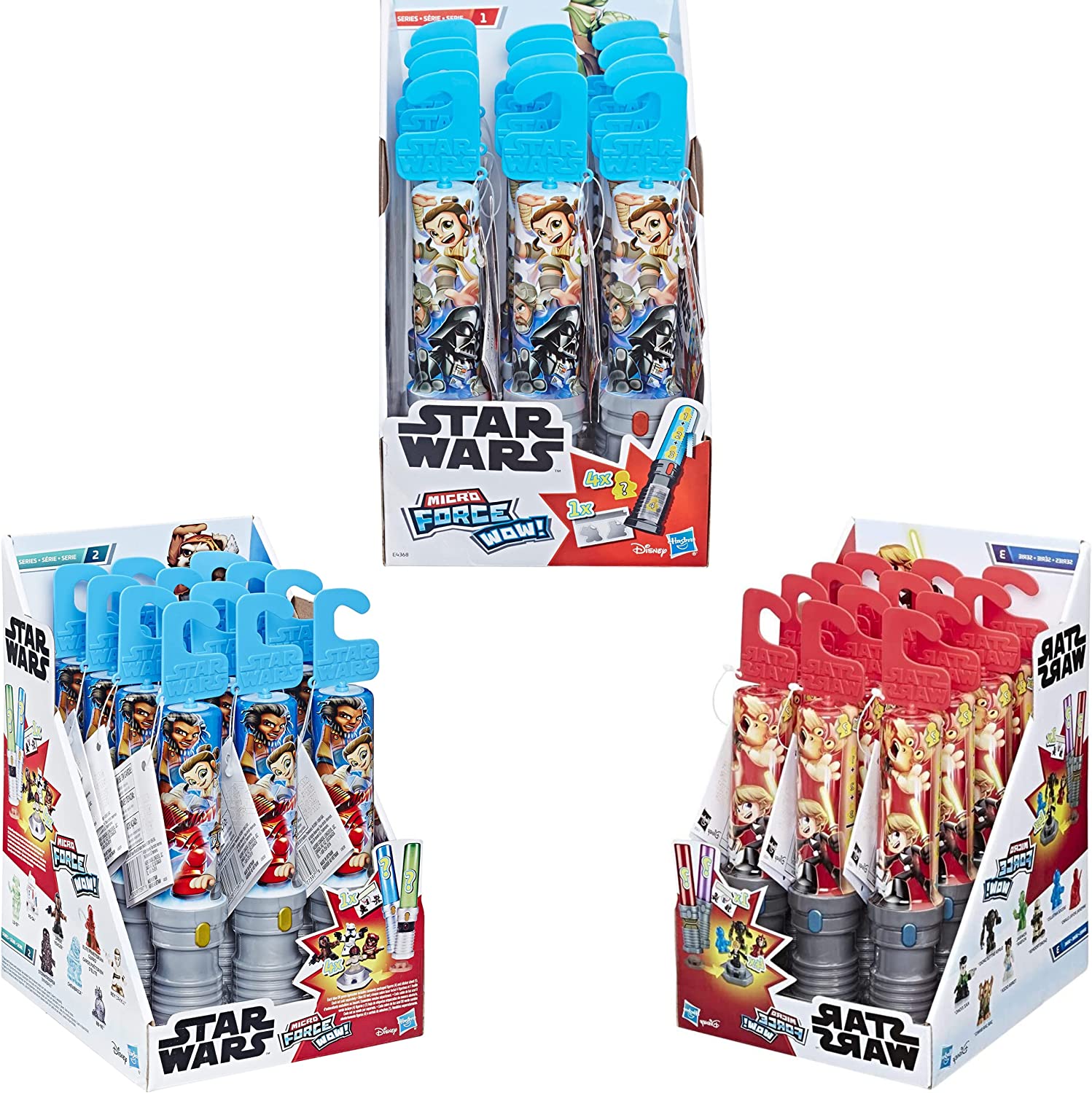 Hasbro Star Wars Micro Force WOW Mystery Figures - Set of 3 Sabres - Toptoys2u