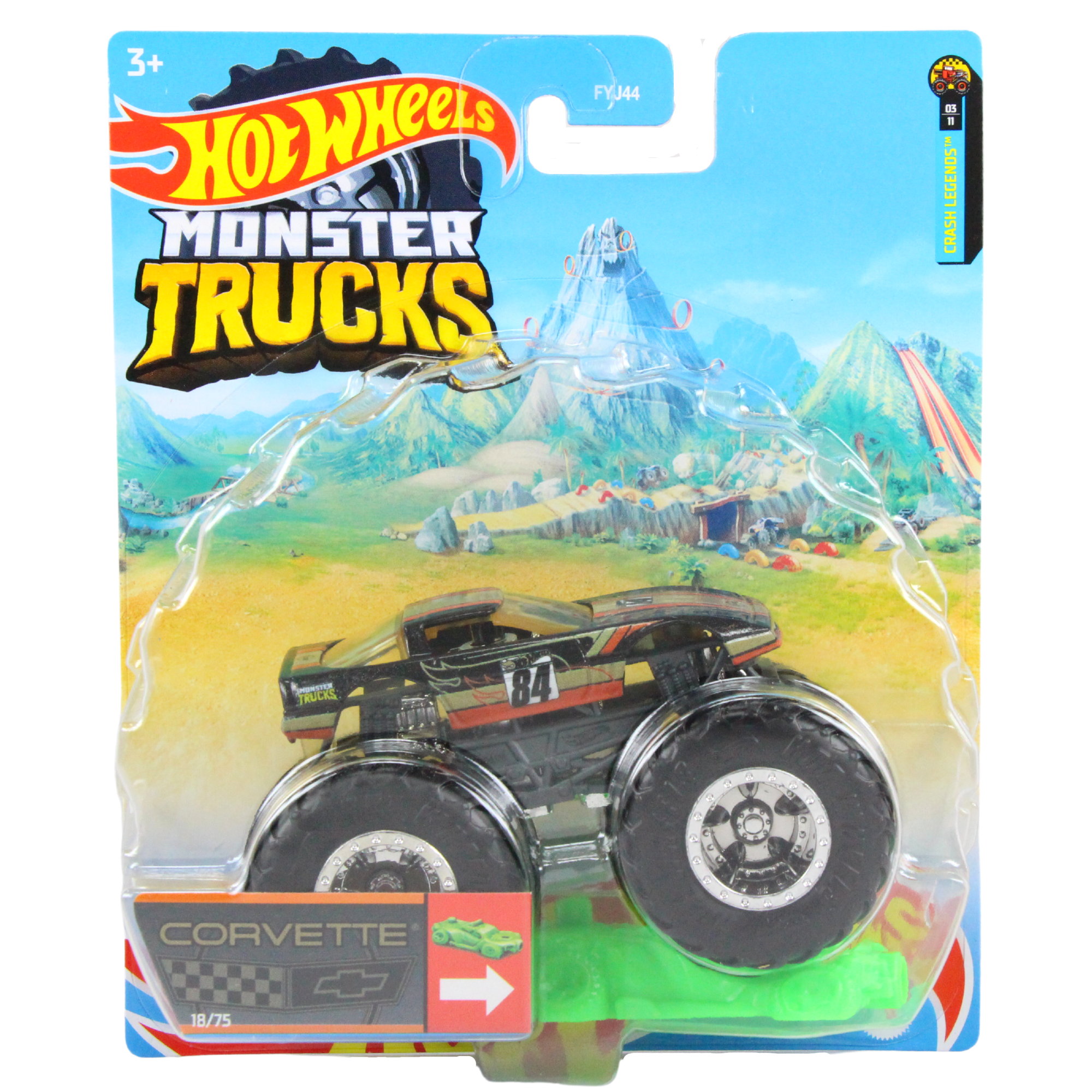 Hot Wheels Monster Trucks - Corvette 1:64 Diecast - Toptoys2u