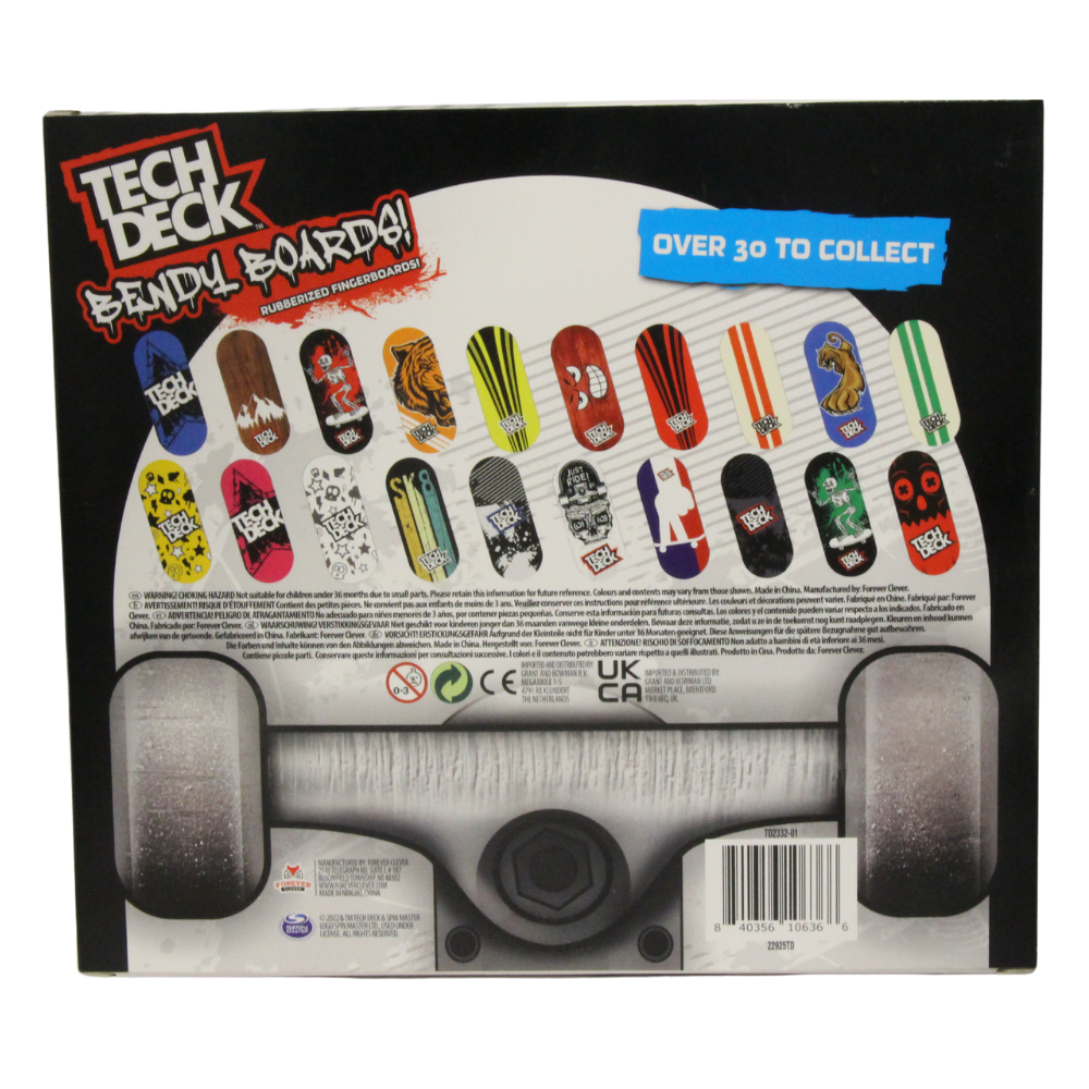 Tech Deck Bendy Boards Rubber Eraser Finger Boards - Pack of 10 - Toptoys2u