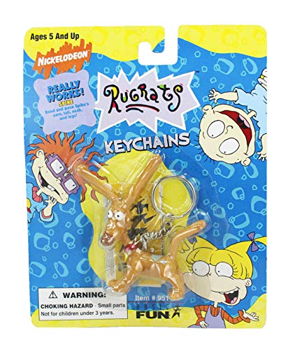 Nickelodeon Rugrats Articulated Poseable 6cm Keychain Figure With Accessory - Spike - Toptoys2u
