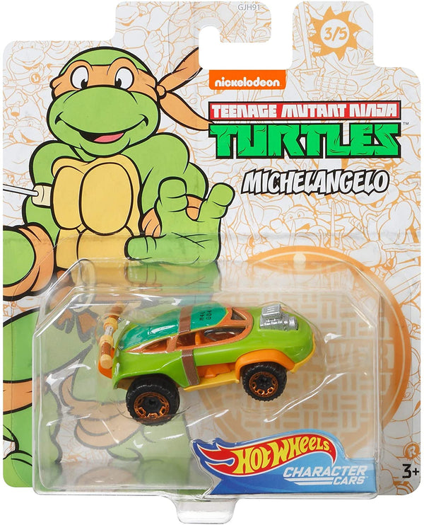 Hot Wheels Character Cars Teenage Mutant Ninja Turtles Michelangelo - Toptoys2u