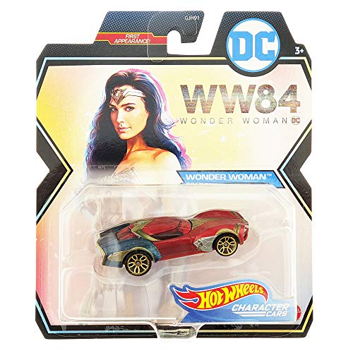 Hot Wheels Character Cars DC WW84 Wonder Woman Diecast Car GJJ01 - Toptoys2u