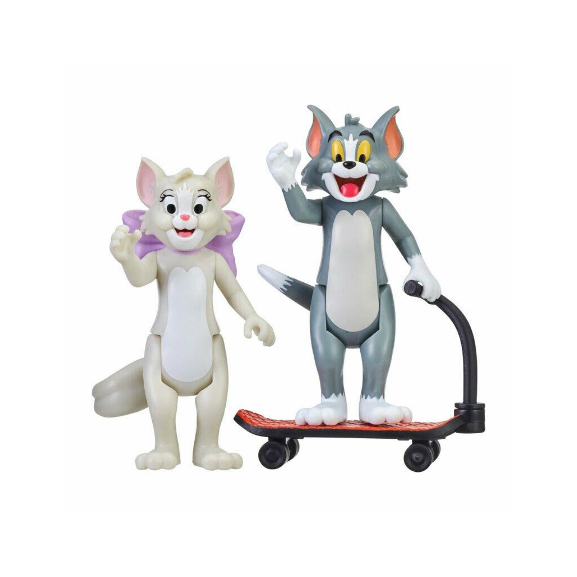 Tom & Jerry - 3" Movie Scenes Favourite 2 Figure Pack - Skateboarding Tom & Toots - Toptoys2u