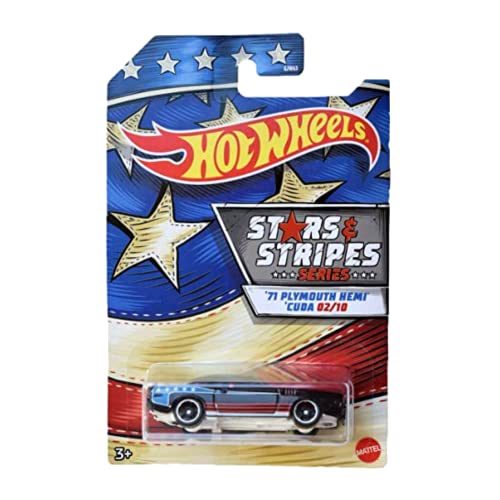 Hot Wheels Stars & Stripes Series - '71 Plymouth Hemi 'Cuda 02/10 GJW63 - Toptoys2u